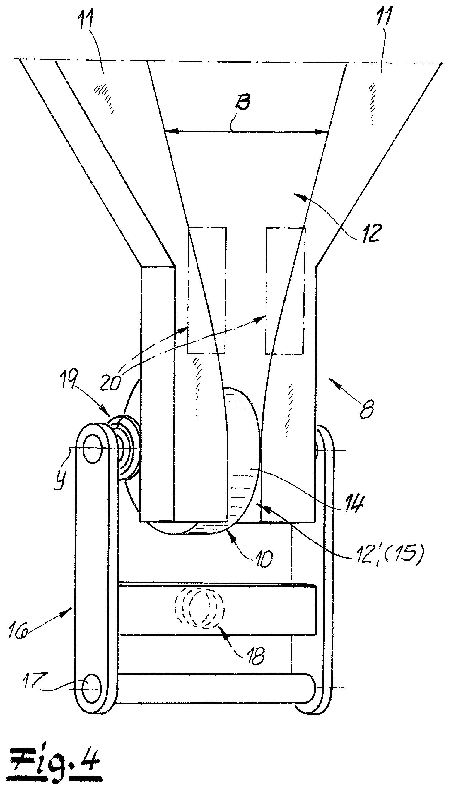 Patent US12508594 Figure 4 – High-pressure roller press