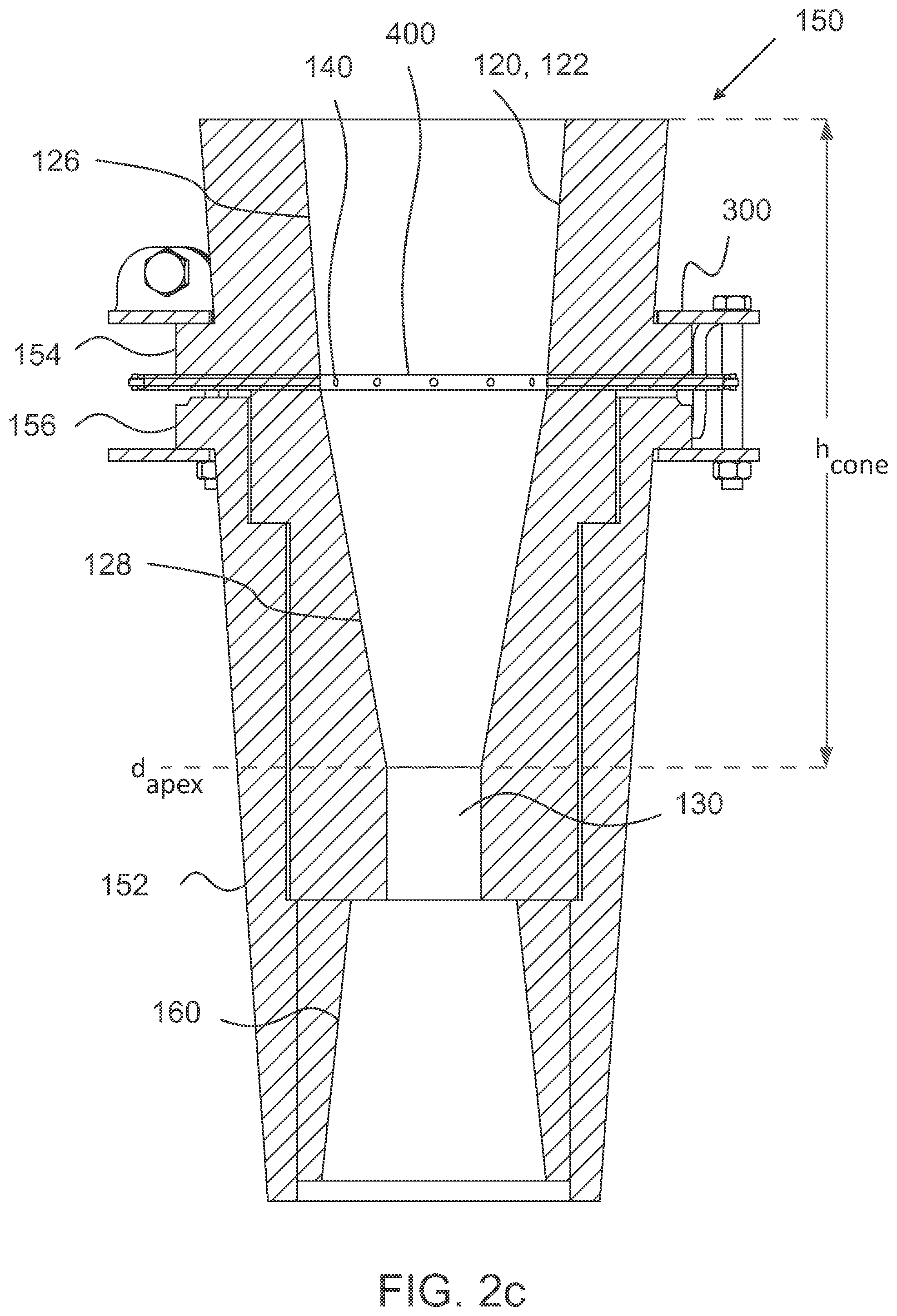 Patent US12508603 Figure 4 – Hydrocyclone for detecting formation of a roping state