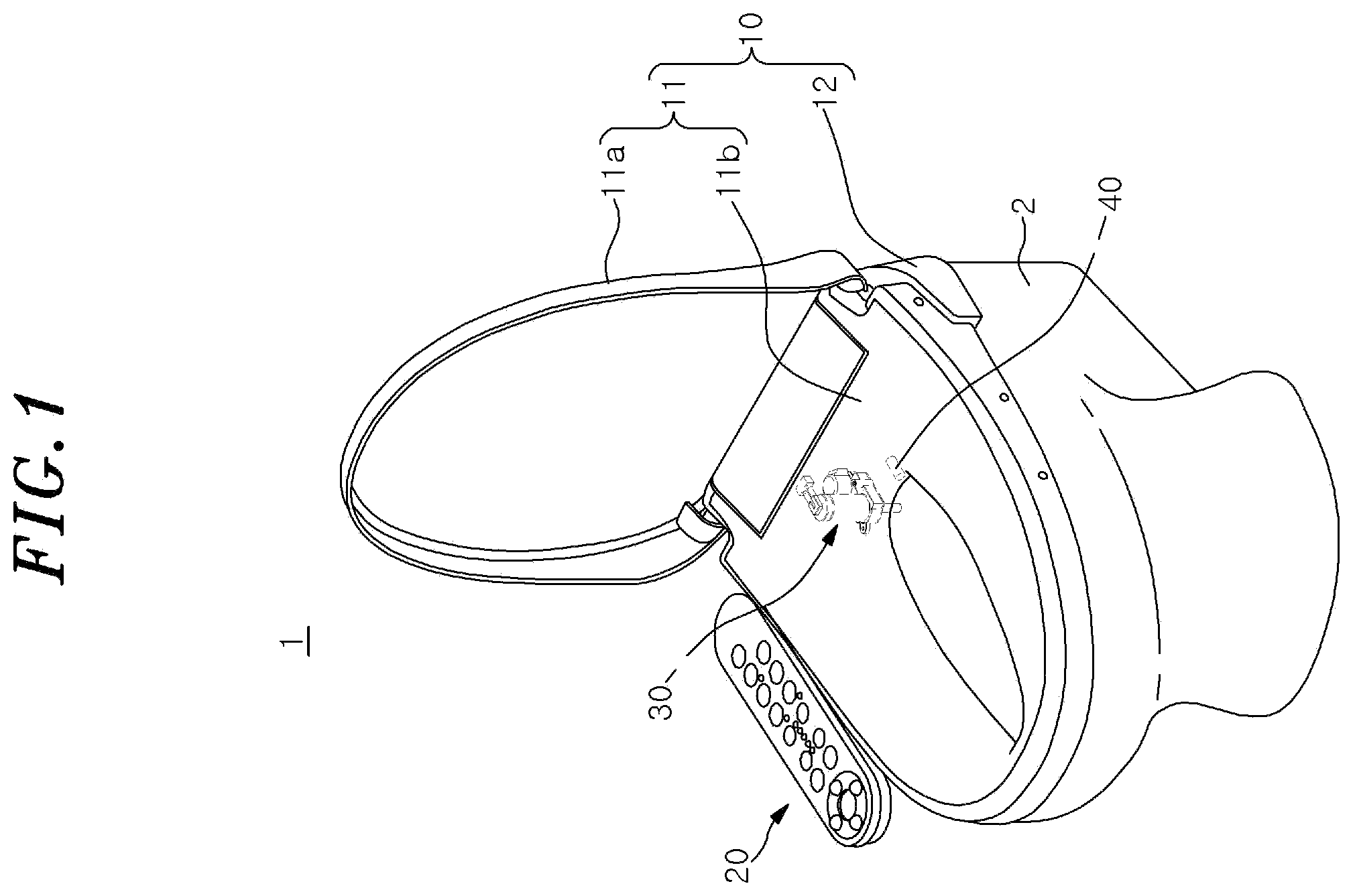 Patent US12508604 Figure 1 – Nozzle assembly and bidet including same
