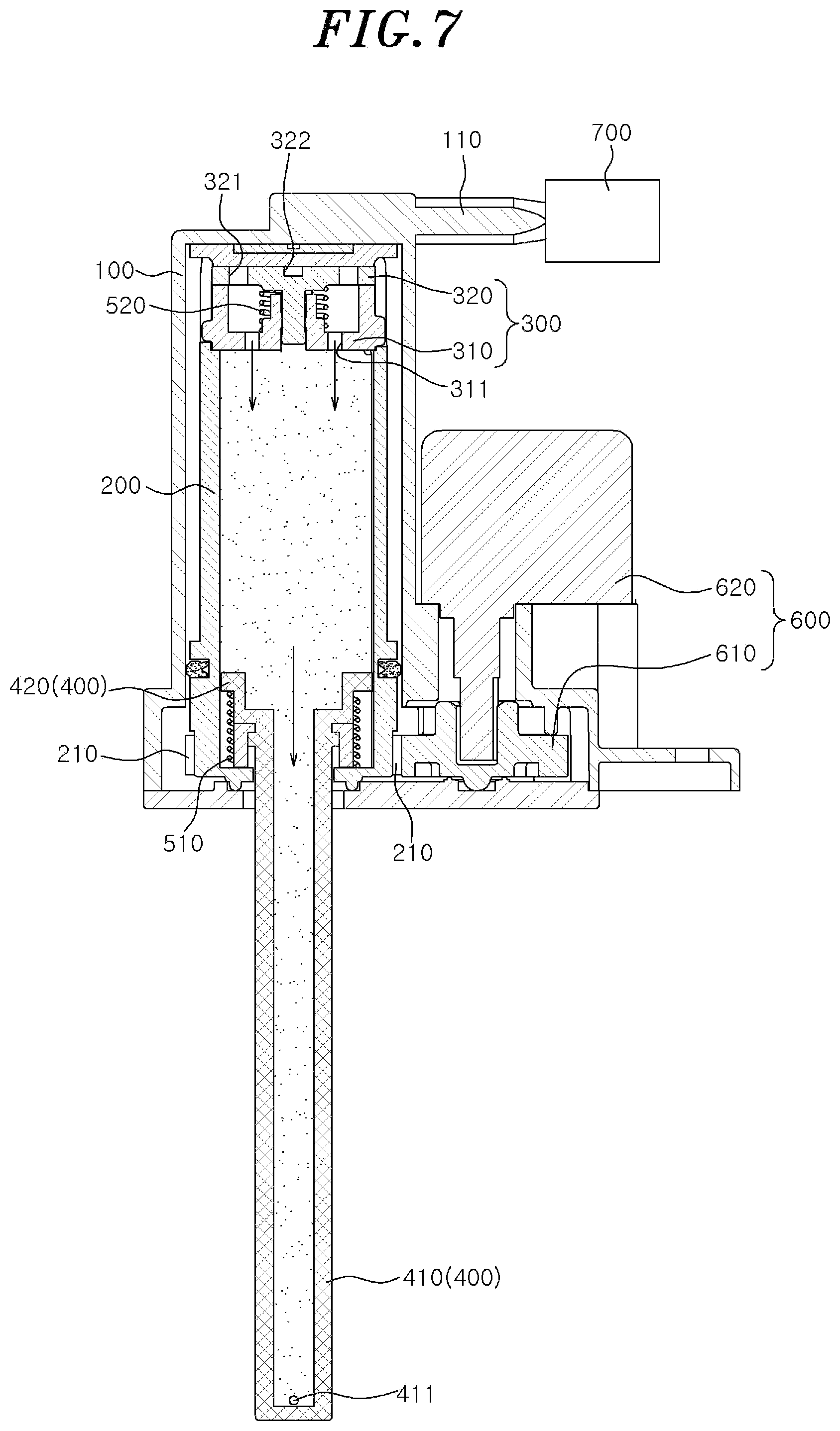 Patent US12508604 Figure 7 – Nozzle assembly and bidet including same