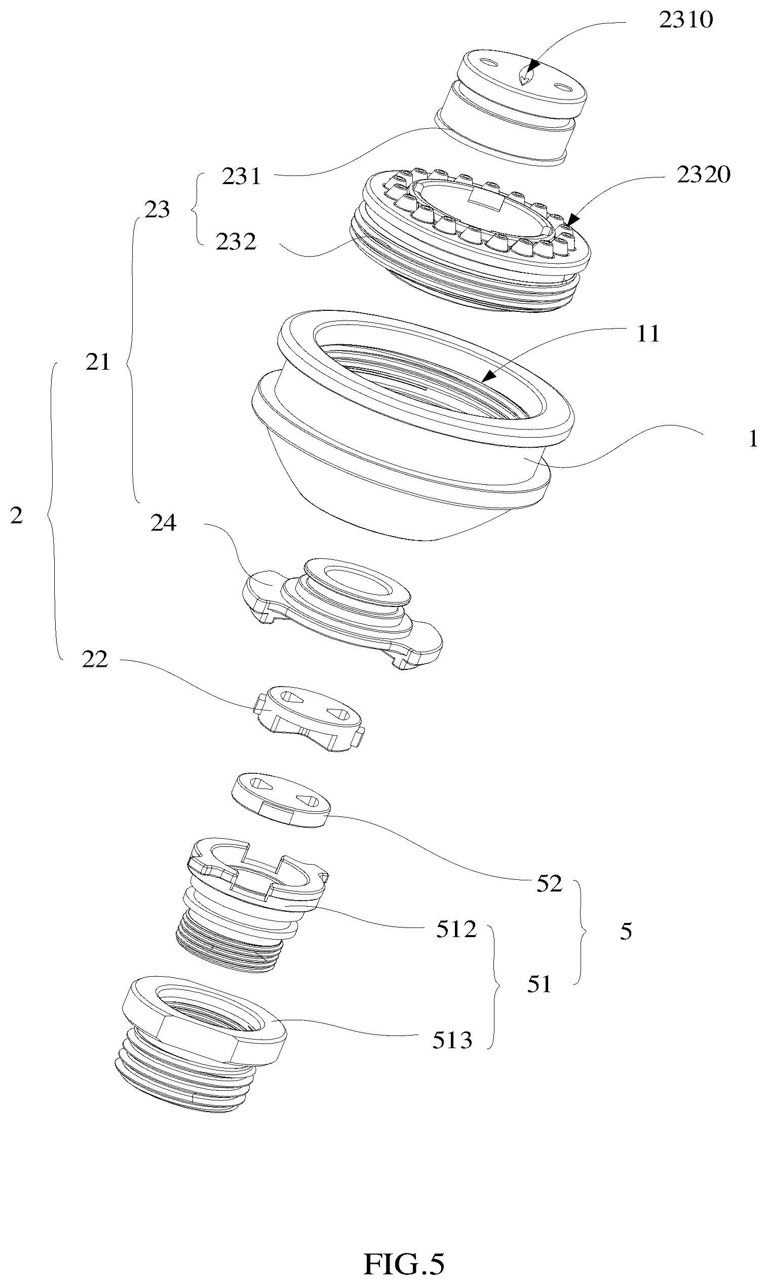 Patent US12508605 Figure 5 – Handheld water sprayer