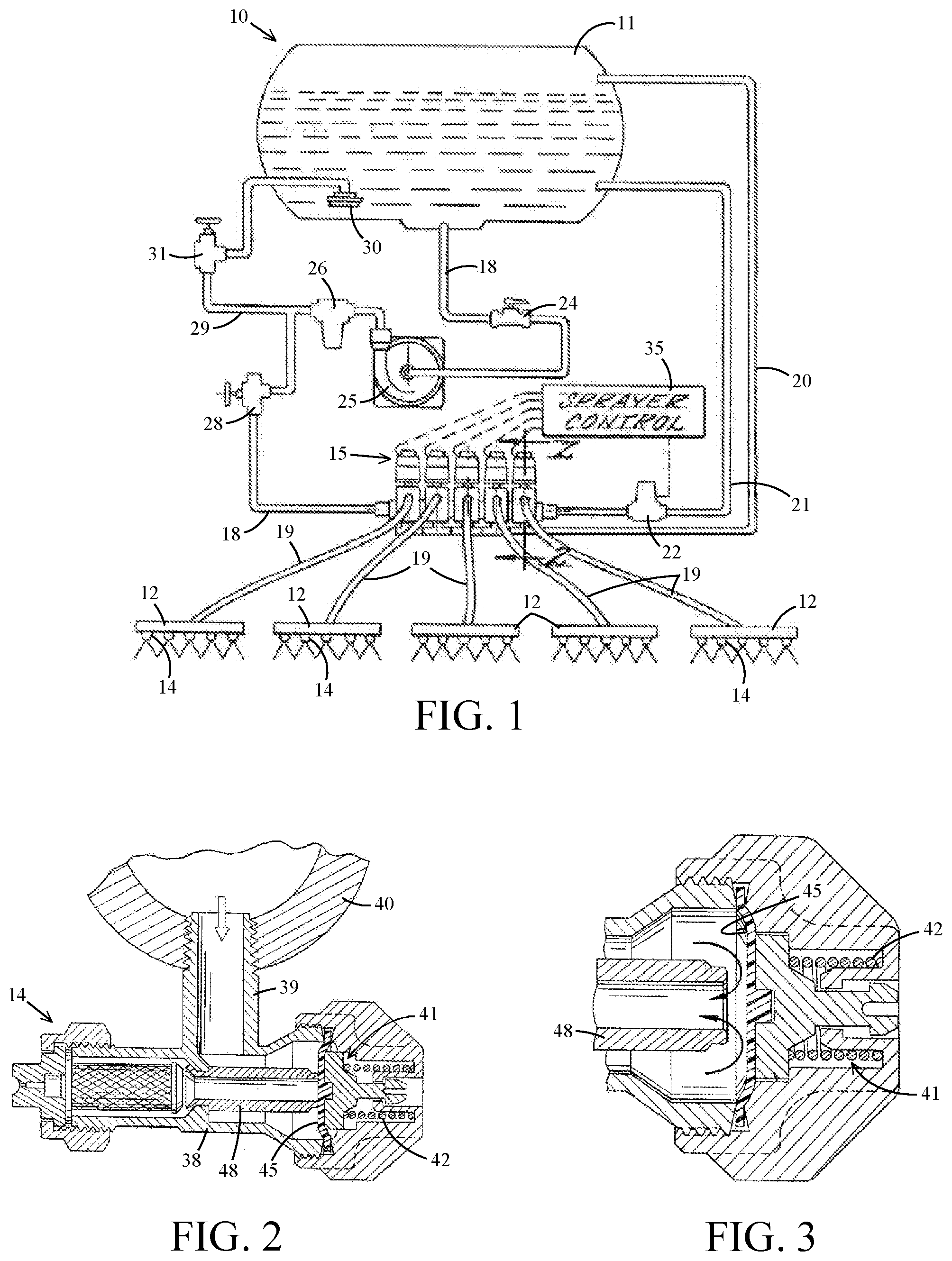 Patent US12508606 — Valve controlled spraying system — Figure 1