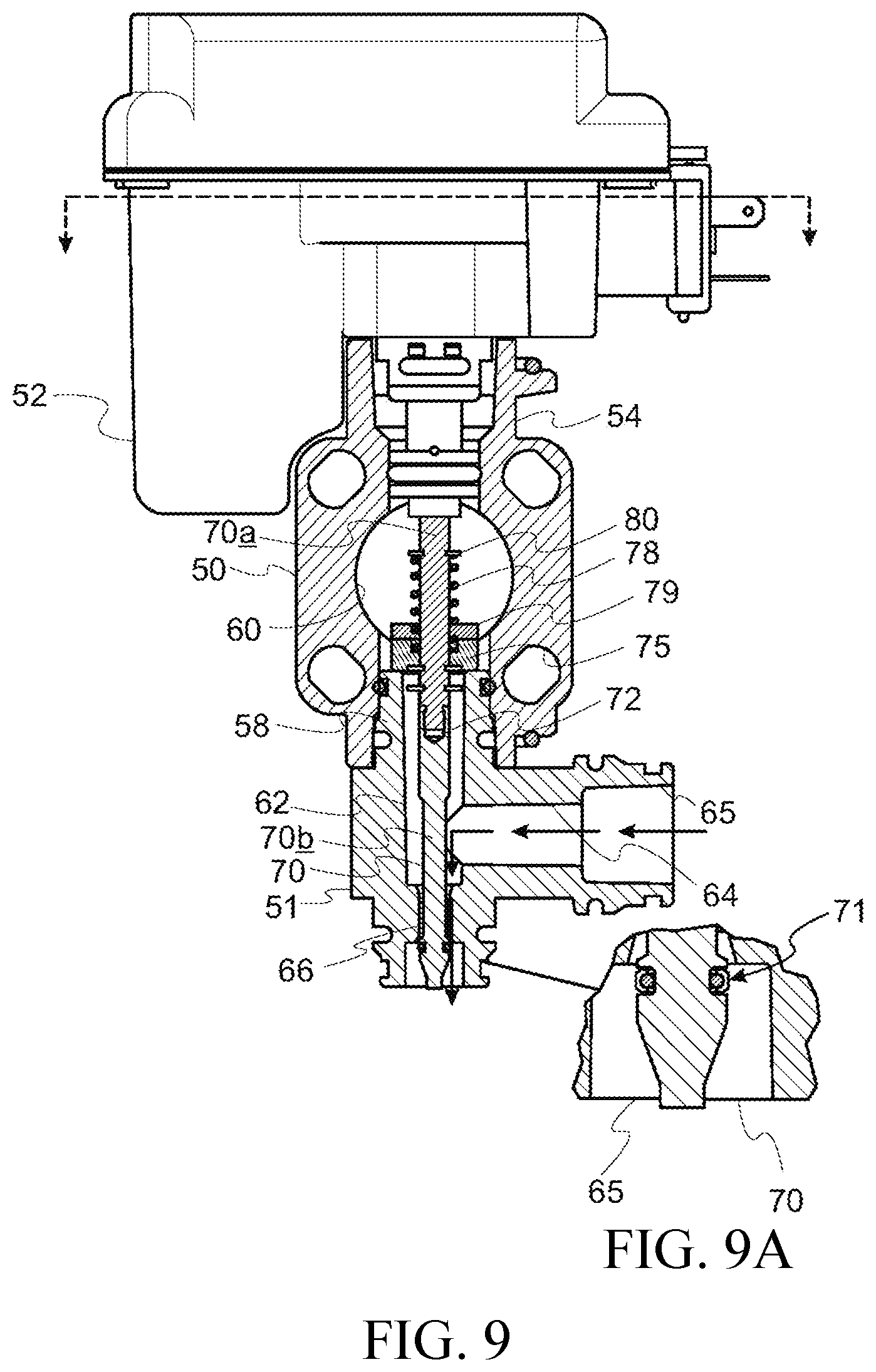 Patent US12508606 Figure 5 – Valve controlled spraying system