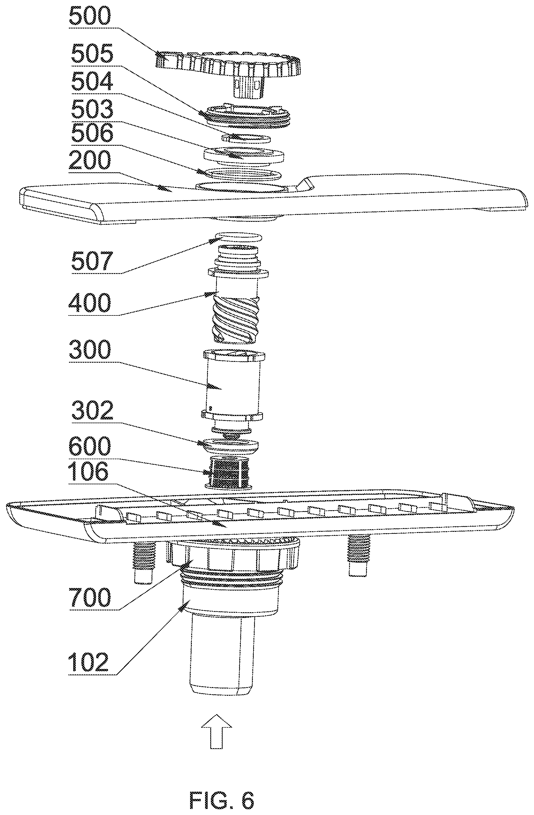 Patent US12508607 Figure 5 – Water curtain system with switch