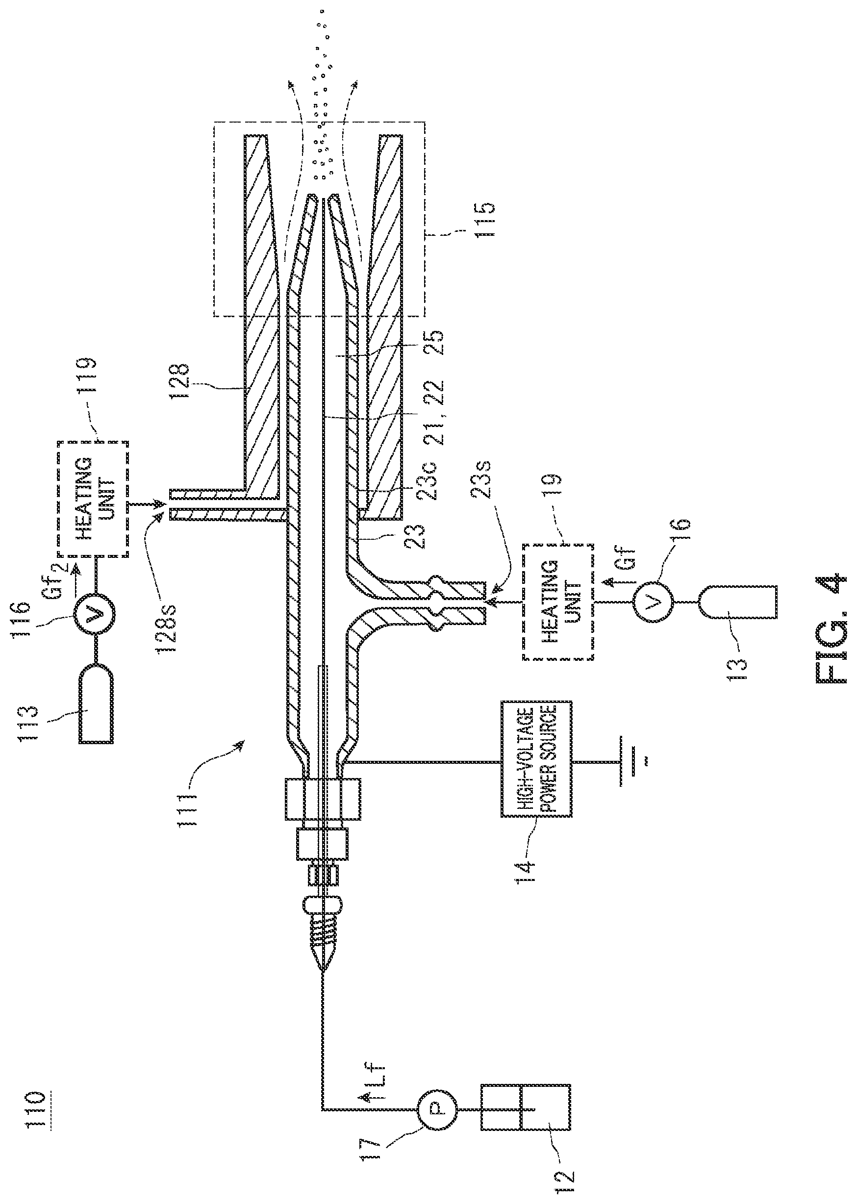 Patent US12508609 Figure 4 – Spray ionization device, analysis device, and surface coating device