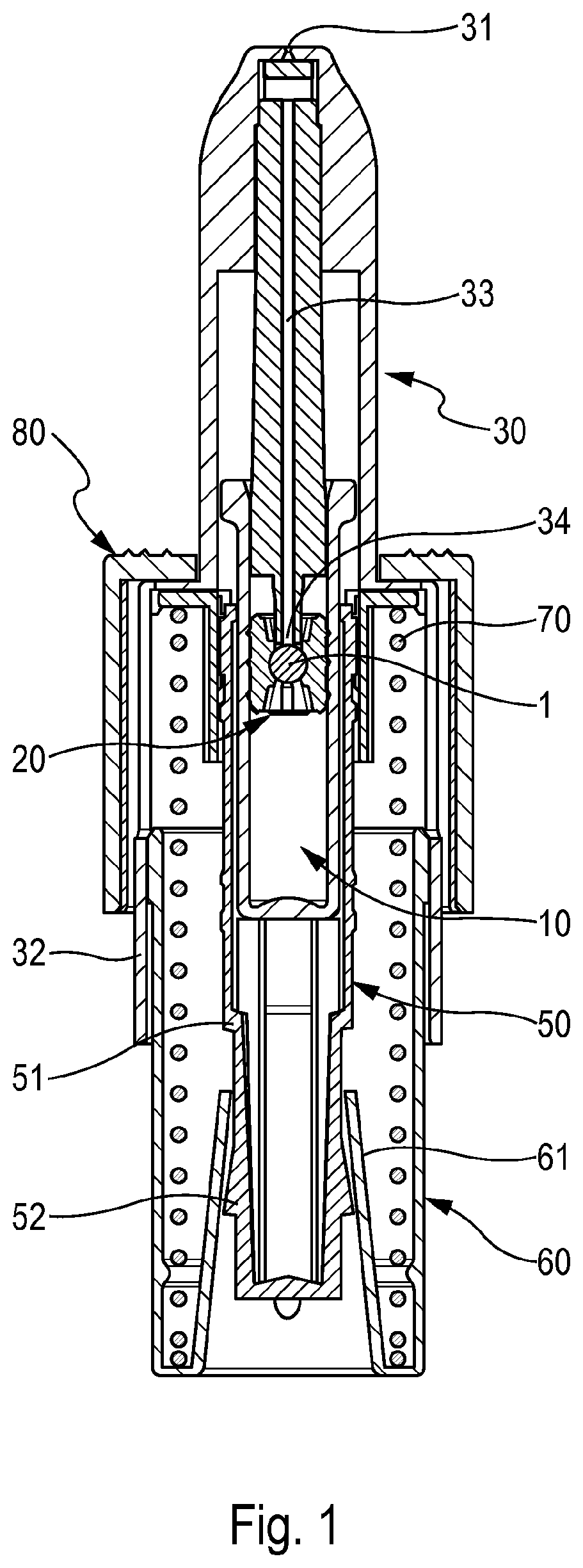 Patent US12508612 — Device for dispensing a fluid product — Figure 1