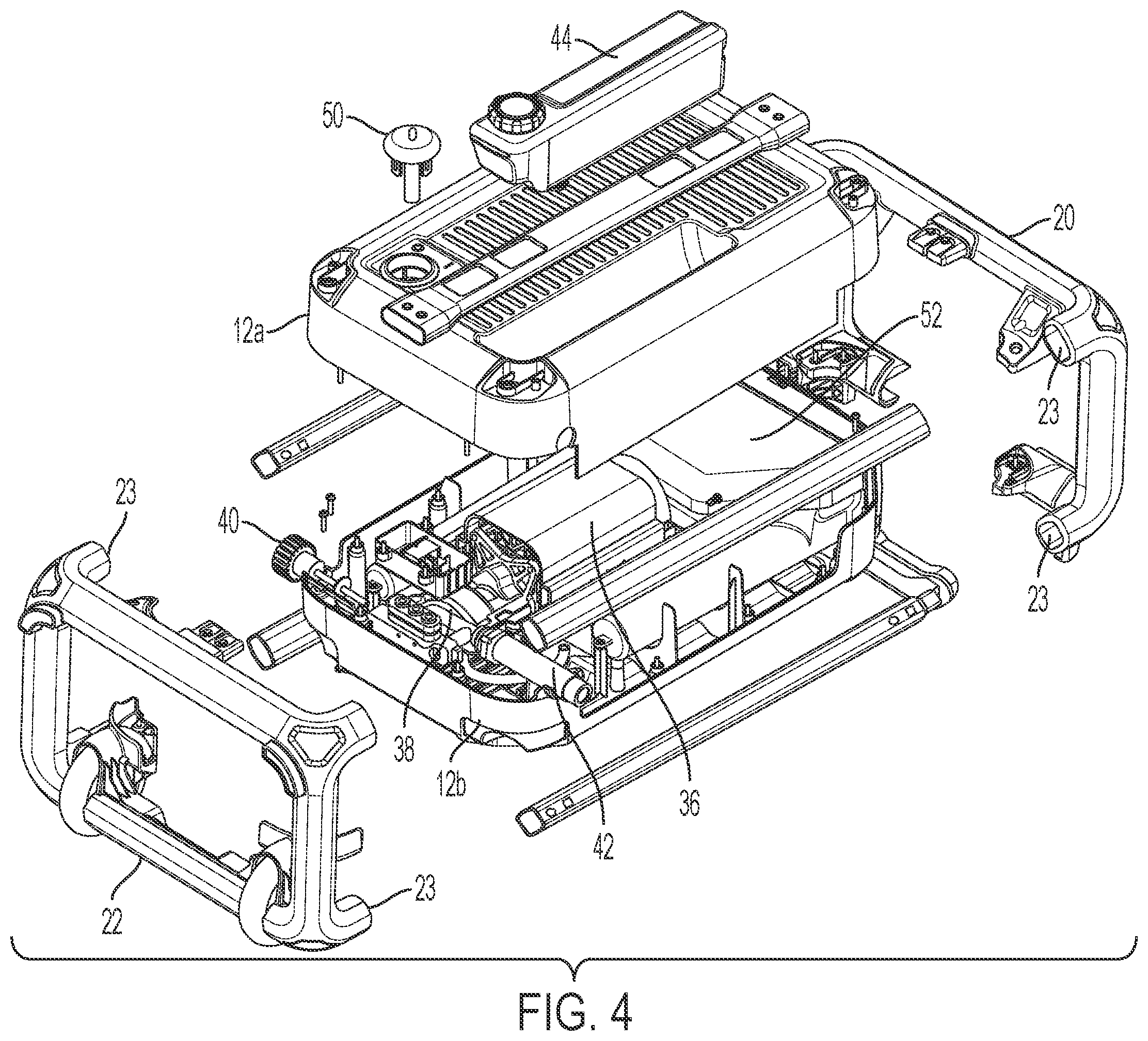 Patent US12508618 Figure 4 – Pressure washer with roll cage