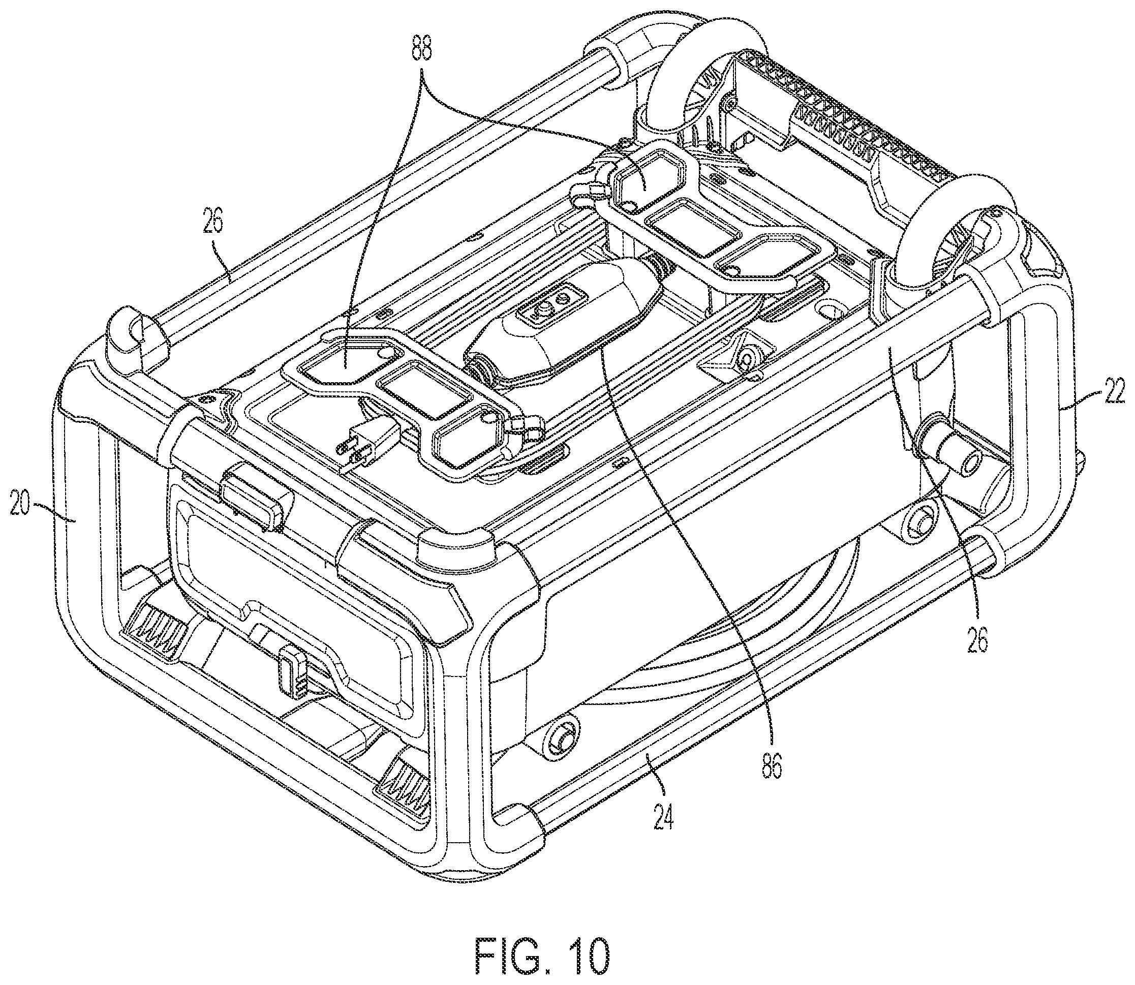 Patent US12508618 Figure 10 – Pressure washer with roll cage