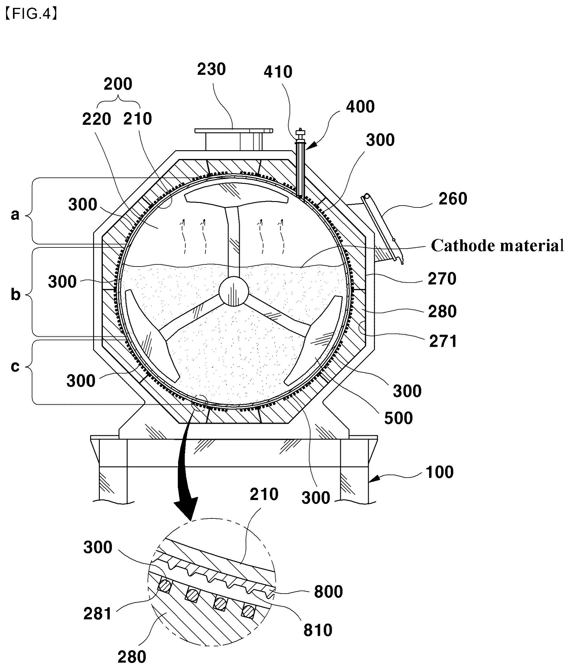Patent US12508619 Figure 4 – Cathode material integrated processing device