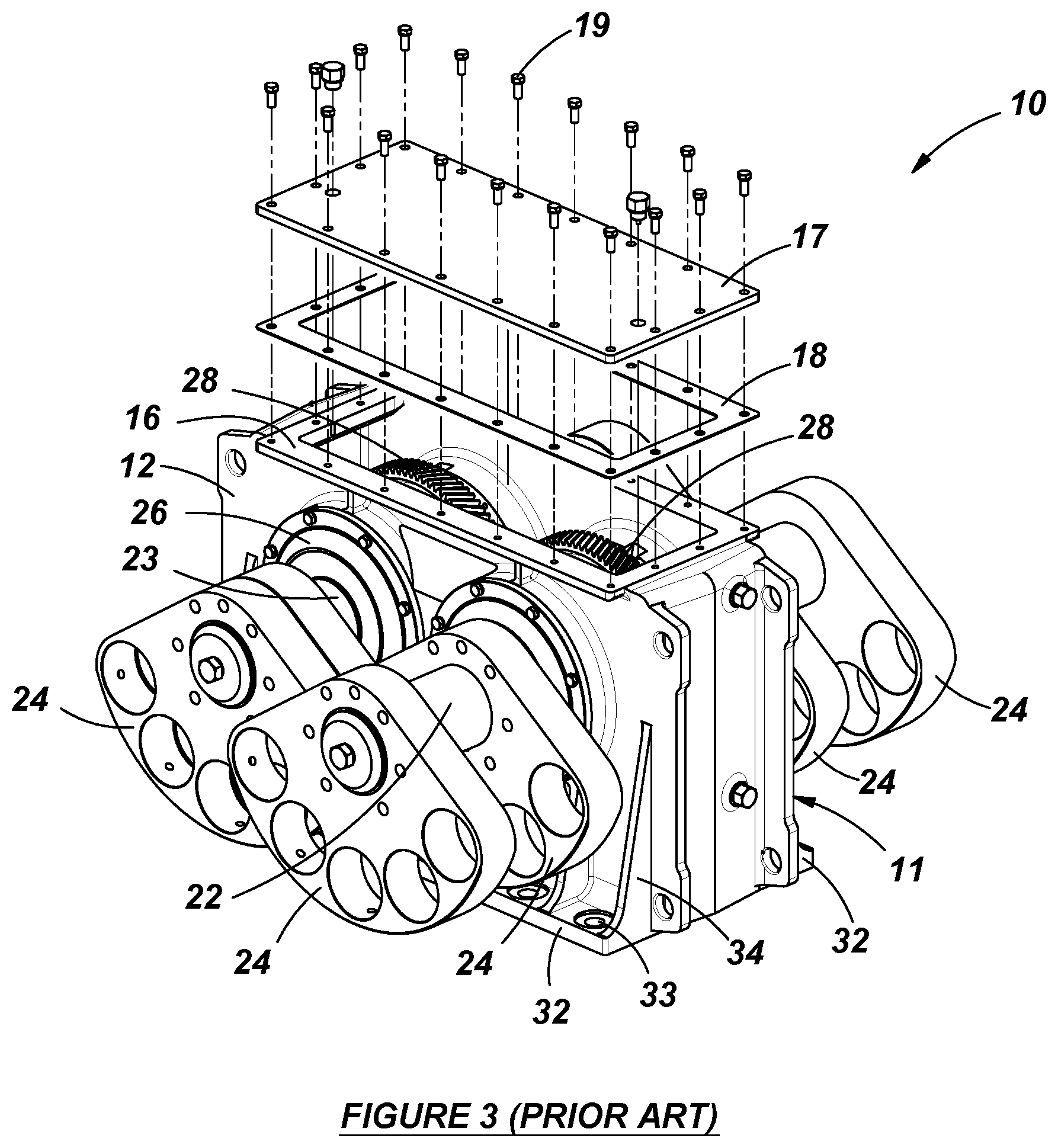 Patent US12508626 Figure 2 – Exciter with separate housing and mounting plate