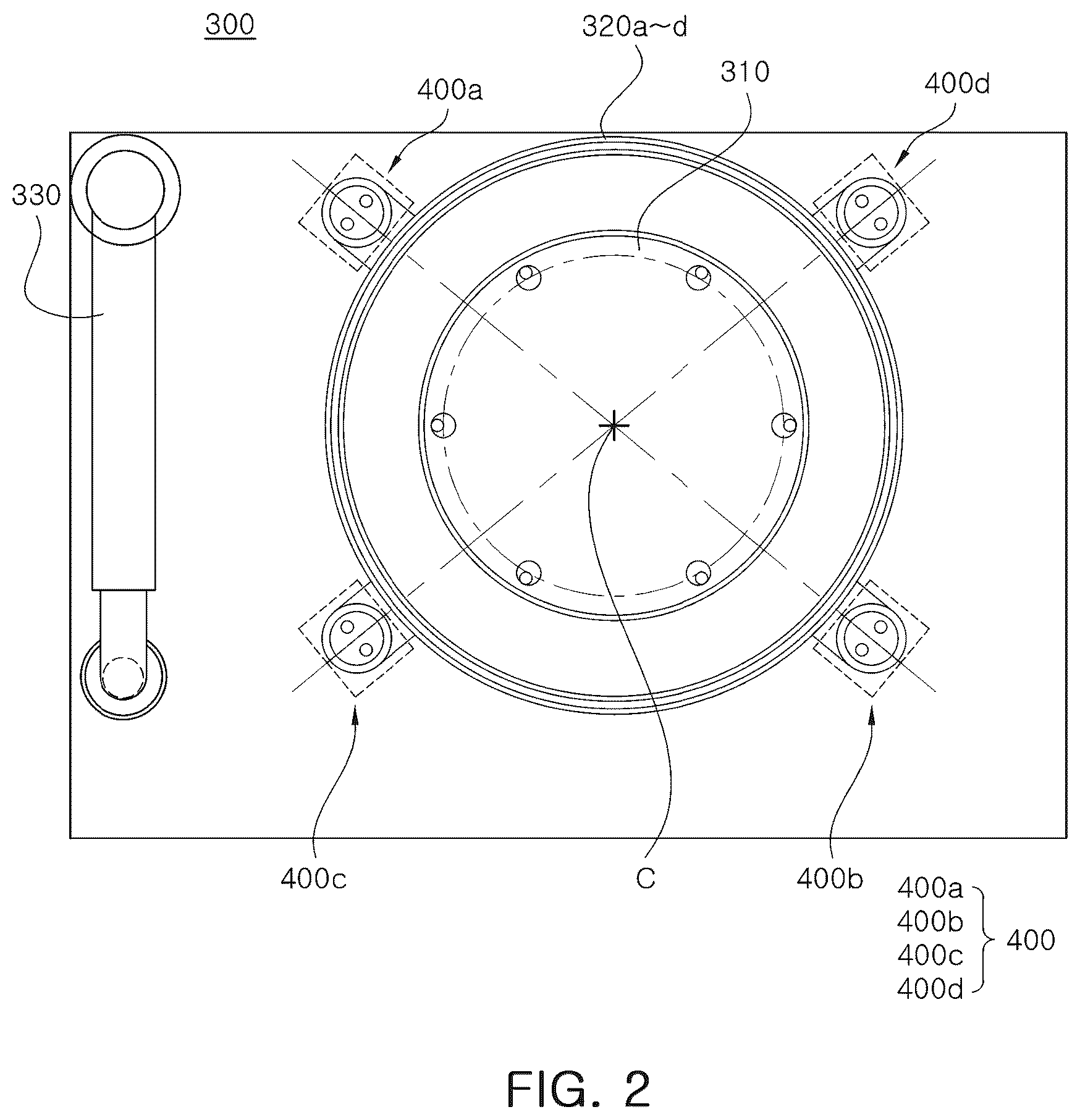 Patent US12508633 Figure 2 – Moving assembly for recovery guard and substrate processing apparatus