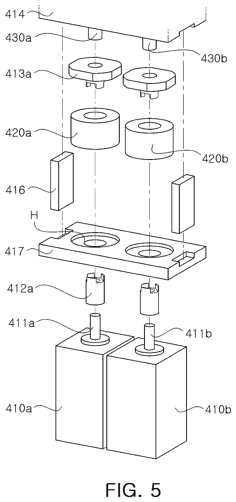 Patent US12508633 Figure 5 – Moving assembly for recovery guard and substrate processing apparatus