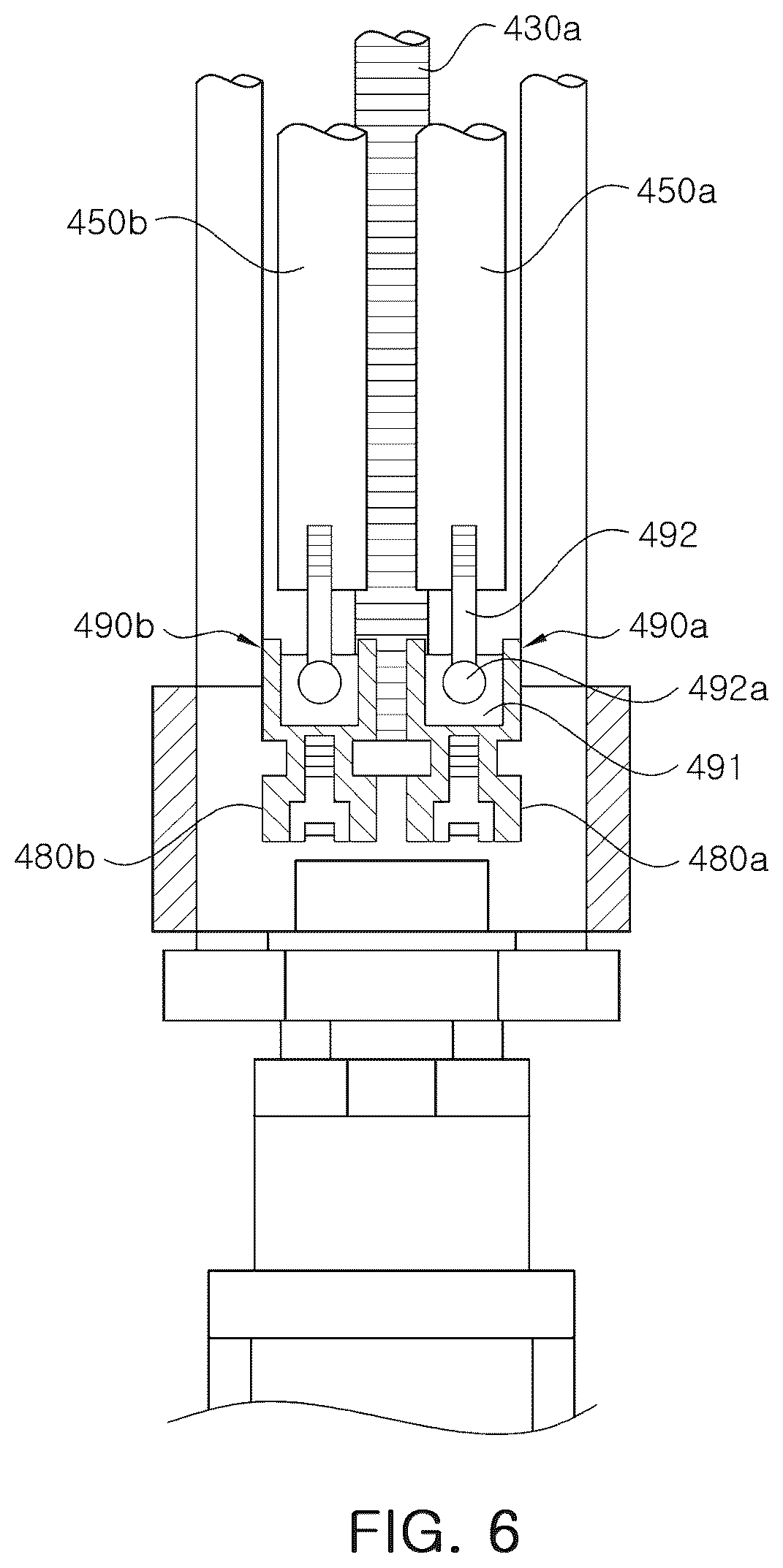 Patent US12508633 Figure 6 – Moving assembly for recovery guard and substrate processing apparatus