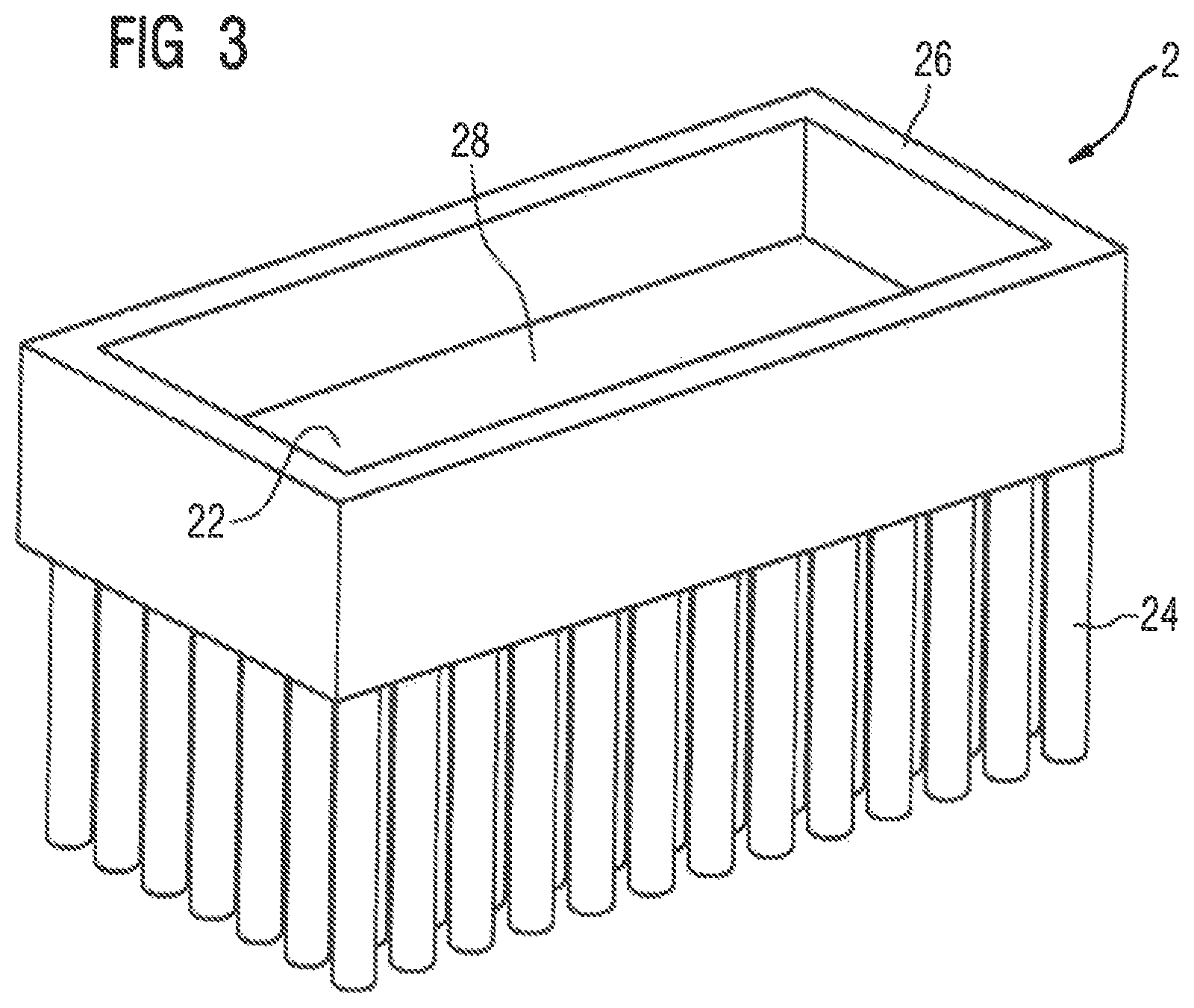Patent US12508643 Figure 3 – Method for producing a heat sink having fins and a peripheral side wall