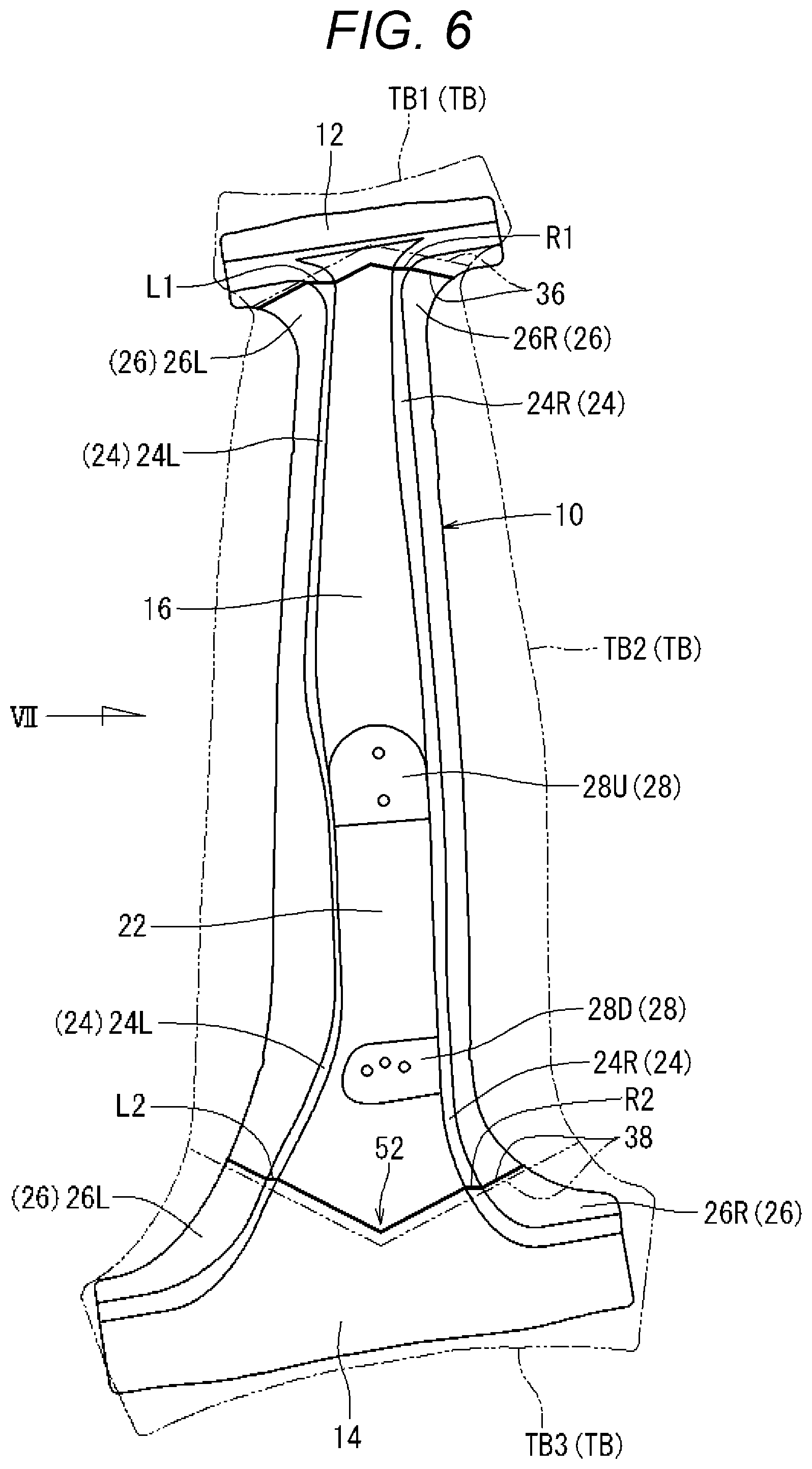 Patent US12508644 Figure 4 – Vehicle center pillar member and method for manufacturing same