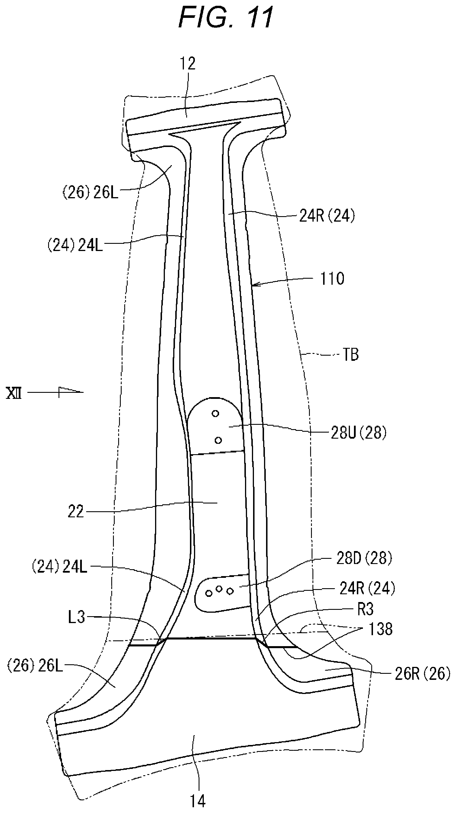 Patent US12508644 Figure 9 – Vehicle center pillar member and method for manufacturing same