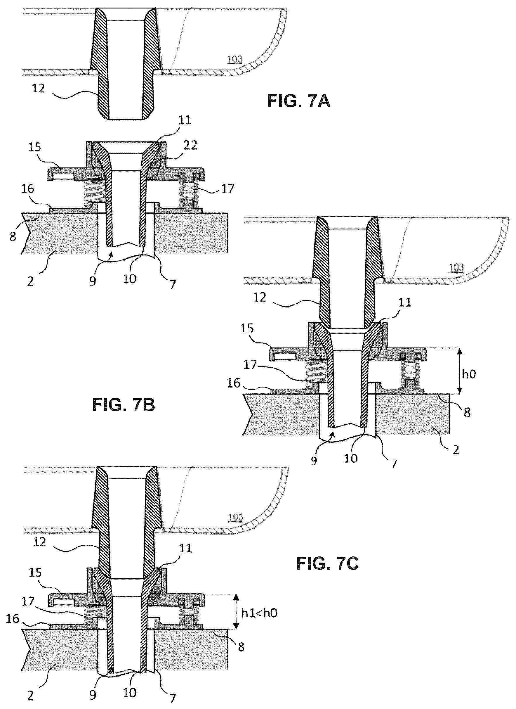 Patent US12508646 Figure 5 – Mould for casting molten metal comprising a coupling mechanism for a shroud, casting installation for casting a molten metal and method for casting a molten metal
