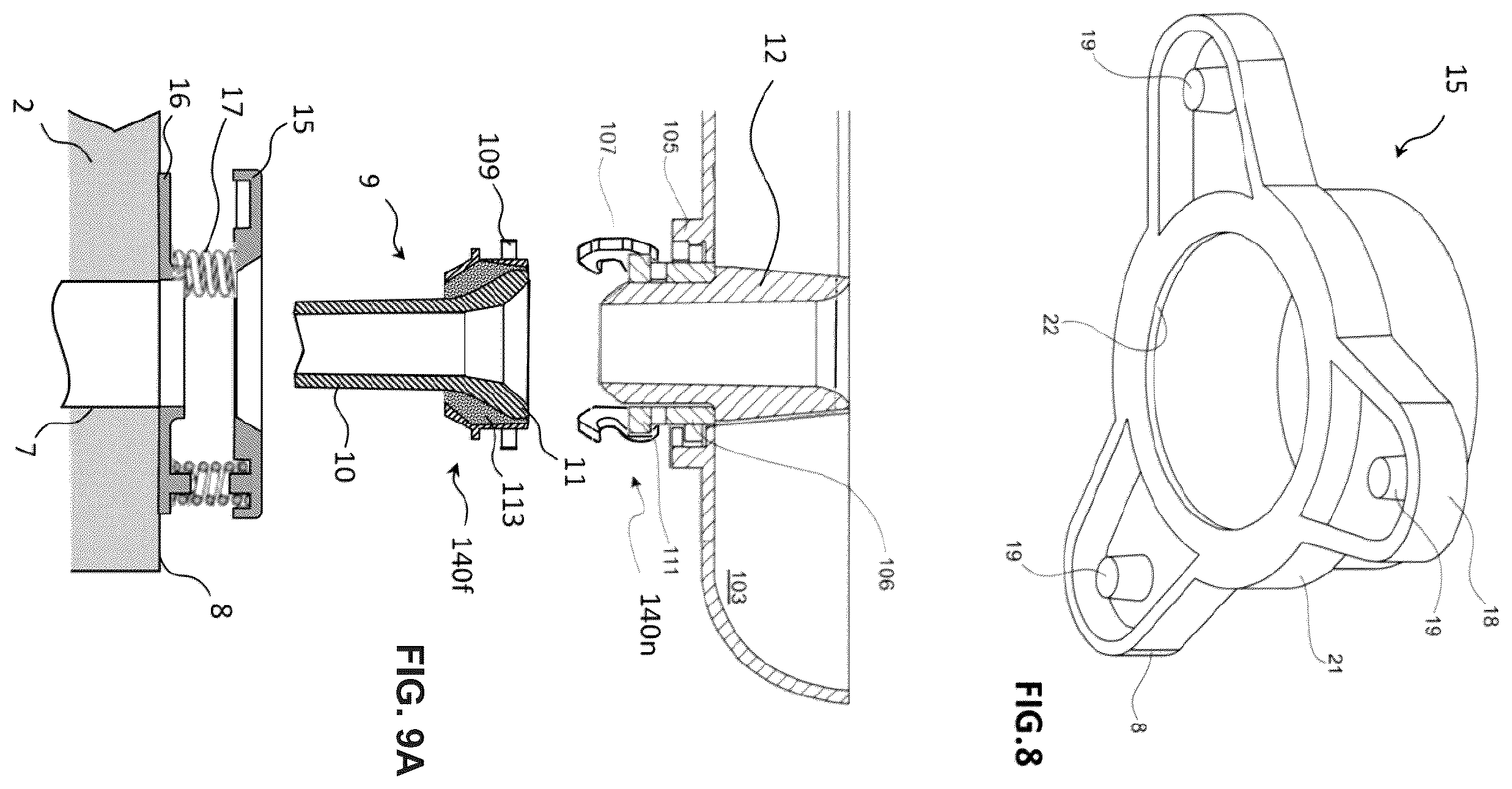 Patent US12508646 Figure 6 – Mould for casting molten metal comprising a coupling mechanism for a shroud, casting installation for casting a molten metal and method for casting a molten metal