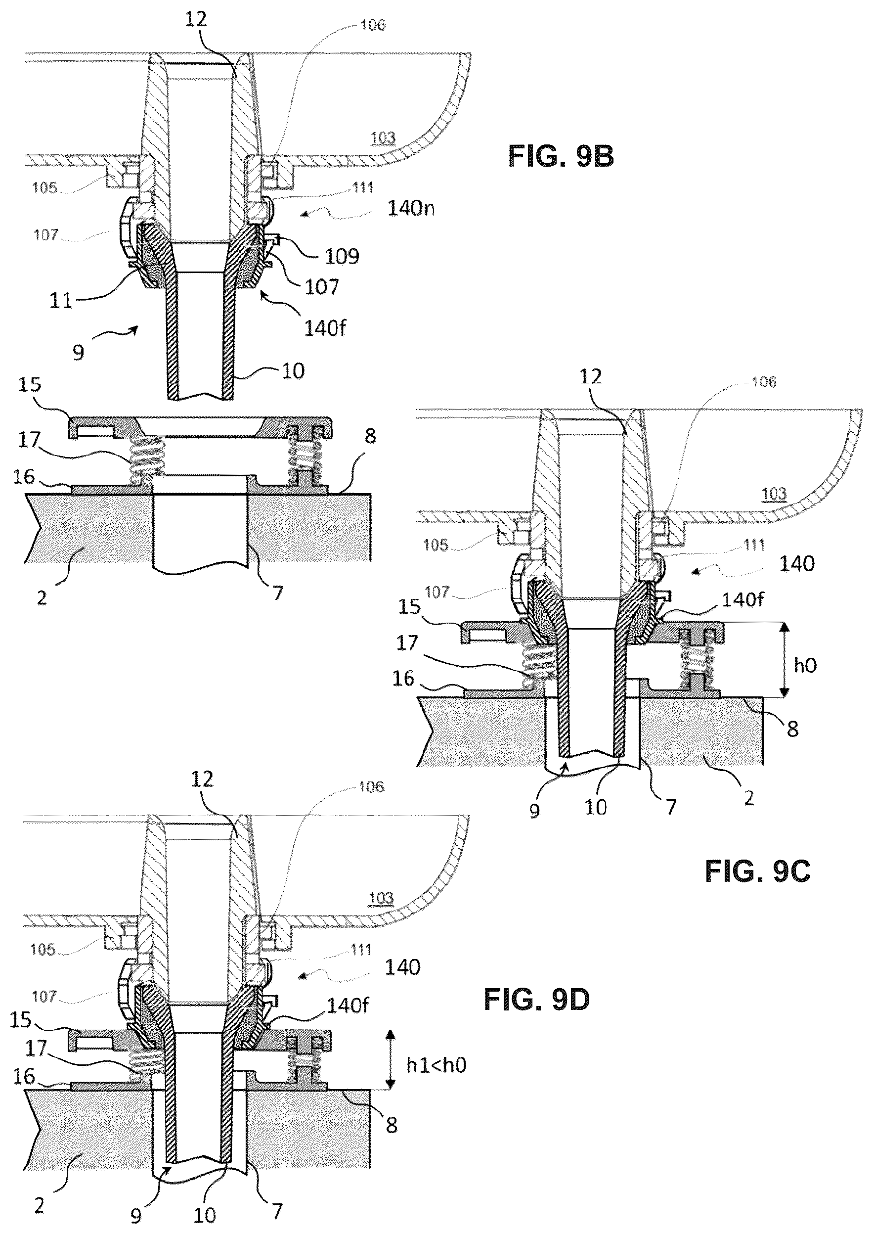 Patent US12508646 Figure 7 – Mould for casting molten metal comprising a coupling mechanism for a shroud, casting installation for casting a molten metal and method for casting a molten metal