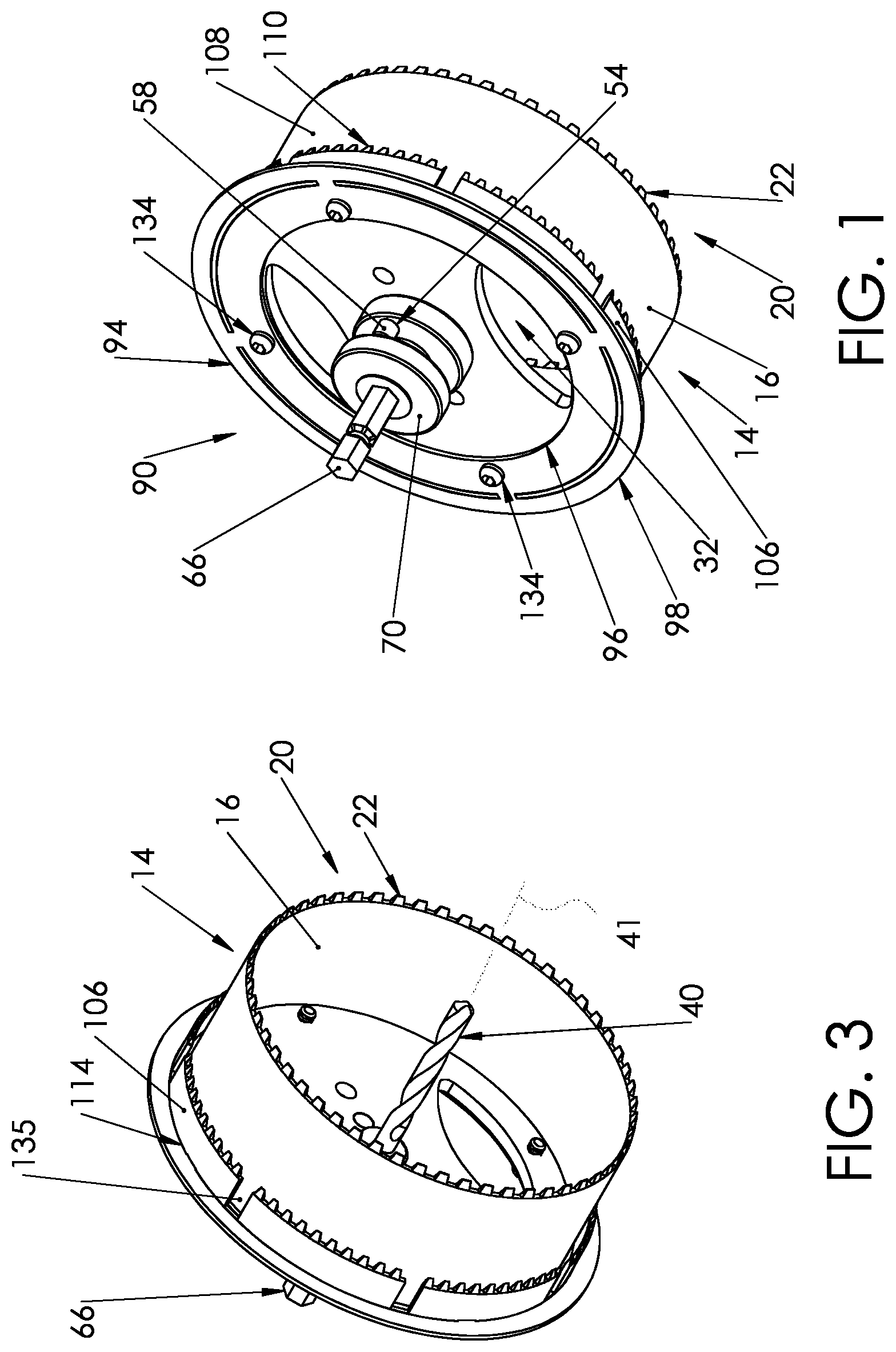 Patent US12508662 Figure 1 – Hole saw