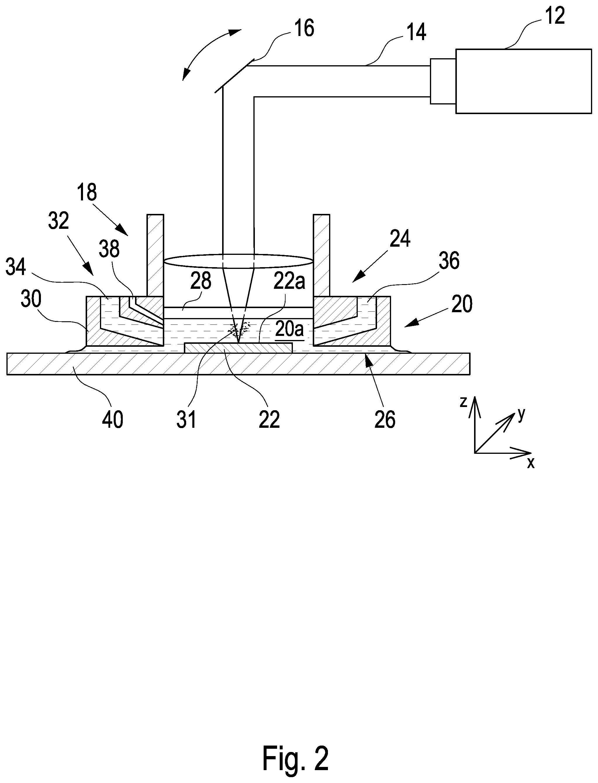 Patent US12508671 Figure 2 – System and method for laser processing of workpieces in liquid