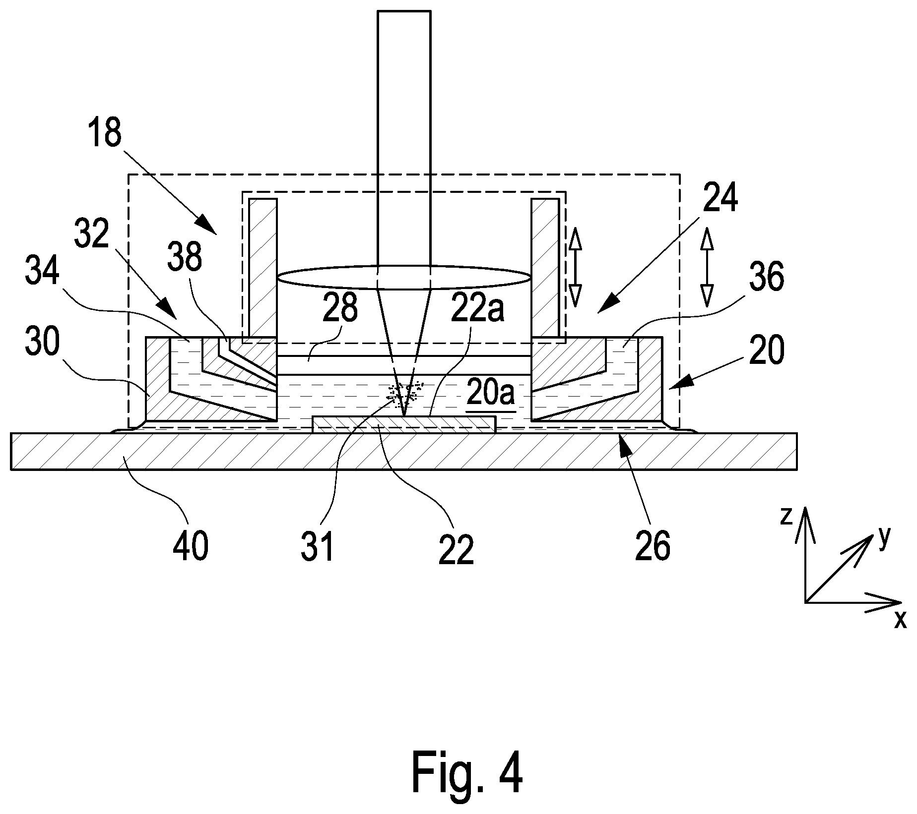 Patent US12508671 Figure 4 – System and method for laser processing of workpieces in liquid