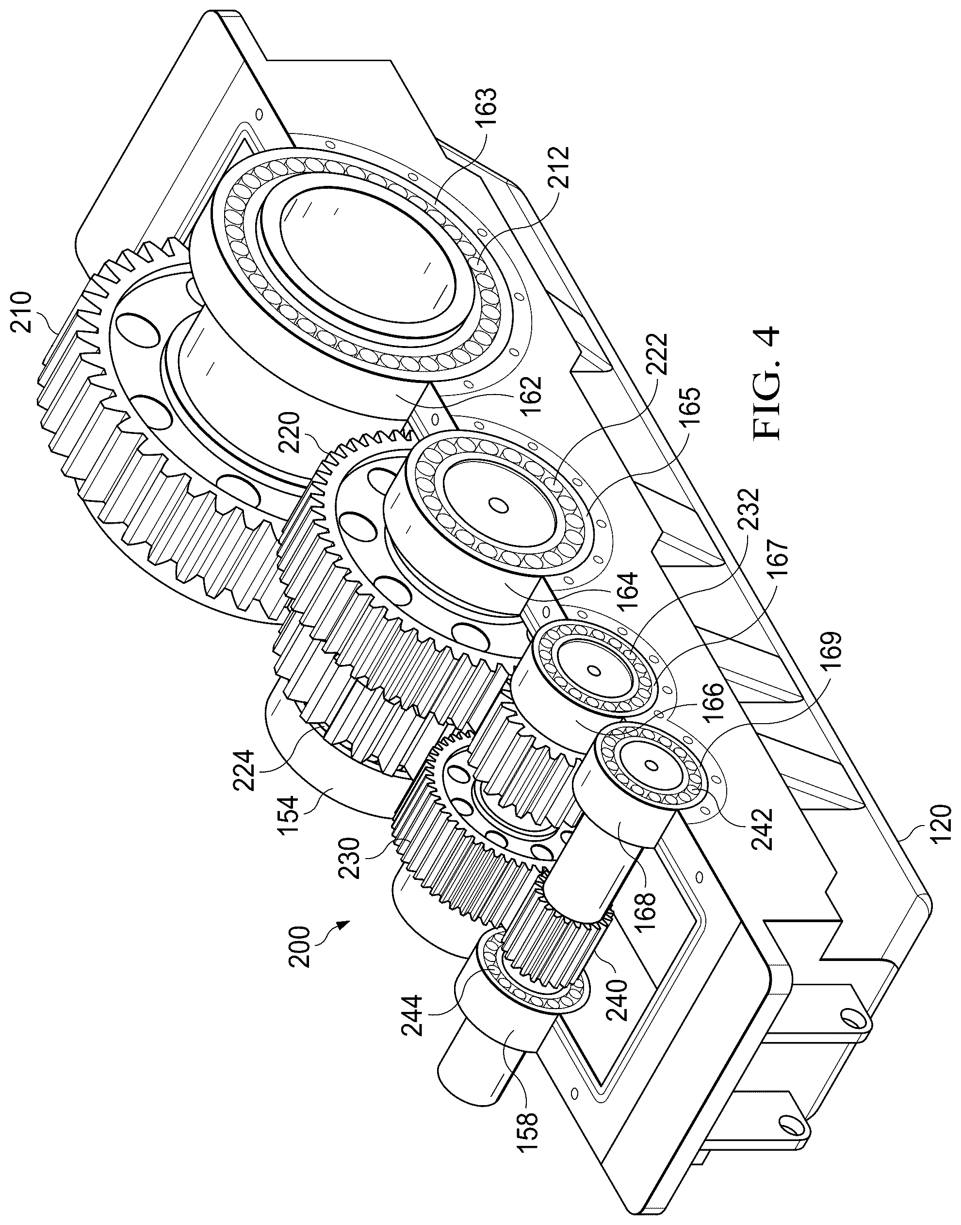 Patent US12508680 Figure 4 – Gearbox case with wear sleeve