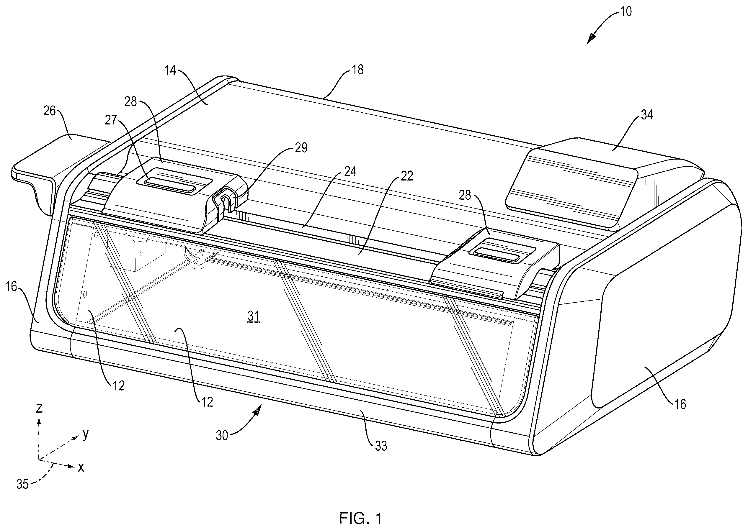 Patent US12508684 Figure 1 – Skate blade sharpening system