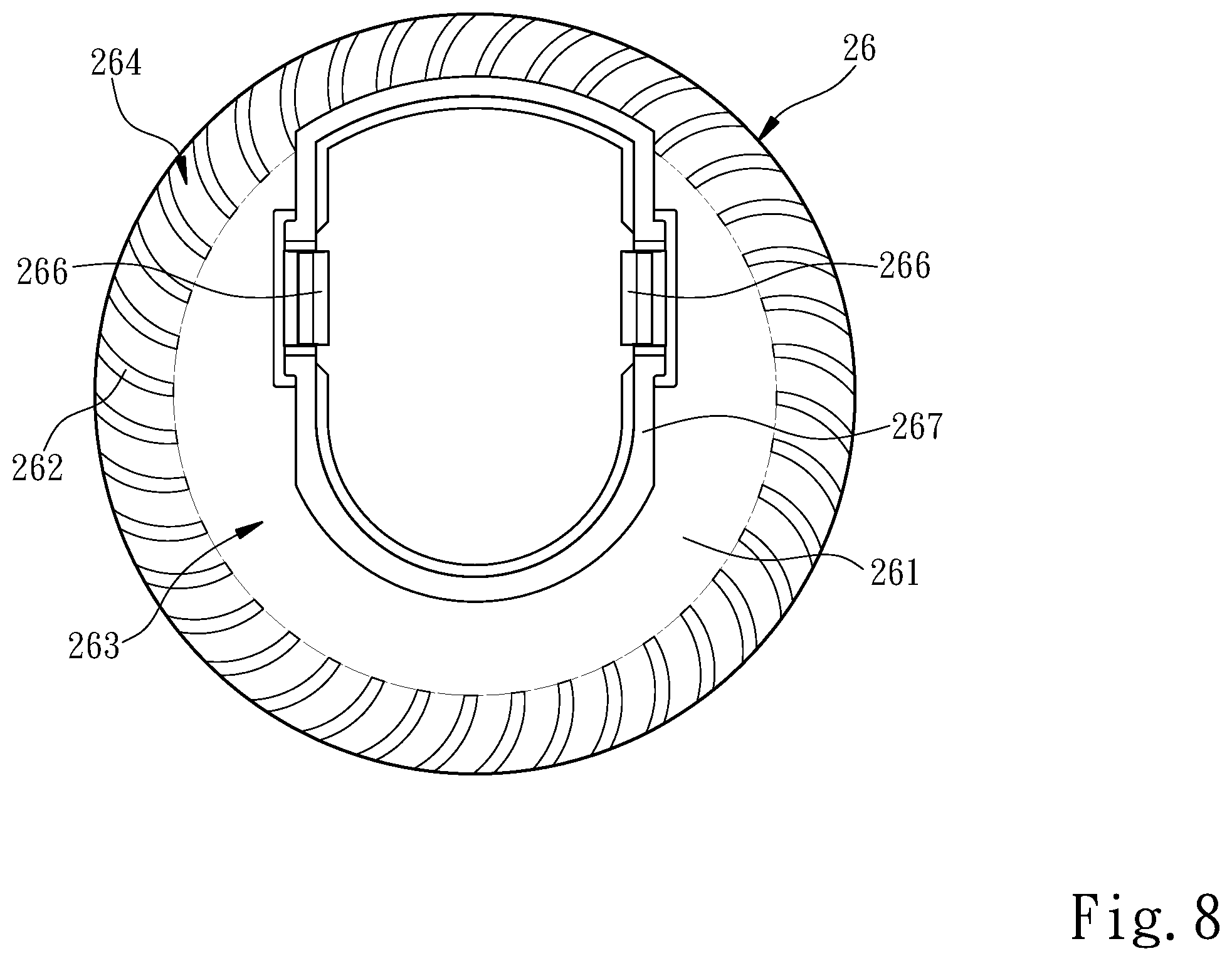 Patent US12508686 Figure 8 – Electric tool grinding machine