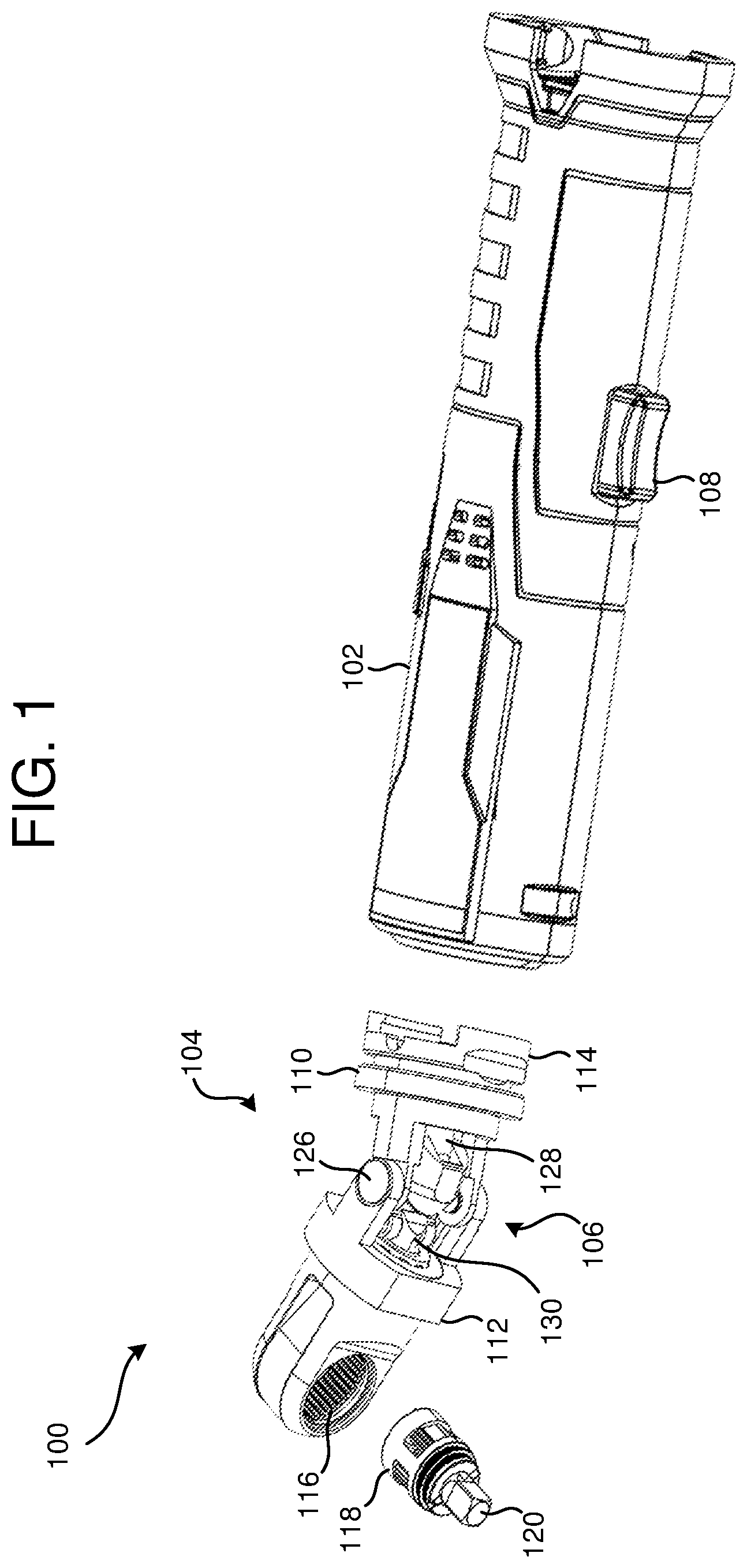 Patent US12508696 — Flexible head joints for cordless ratchet tools — Figure 1