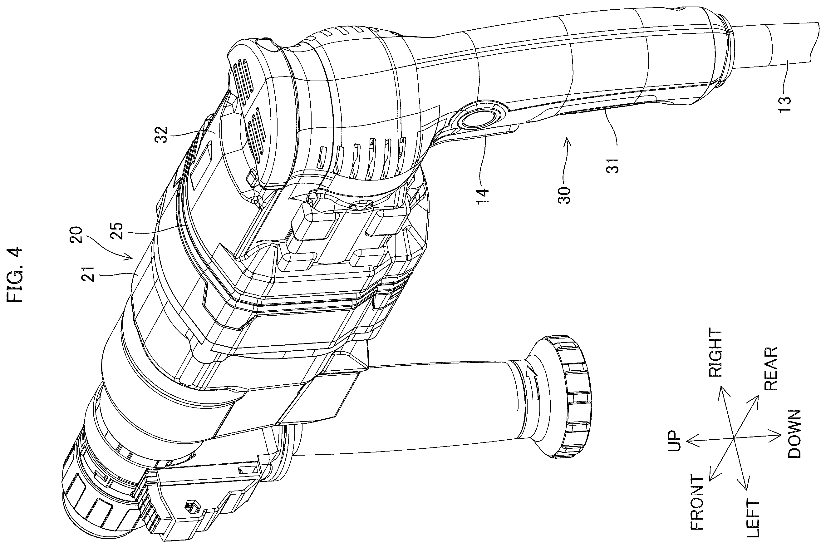 Patent US12508700 Figure 4 – Power tool having a hammer mechanism