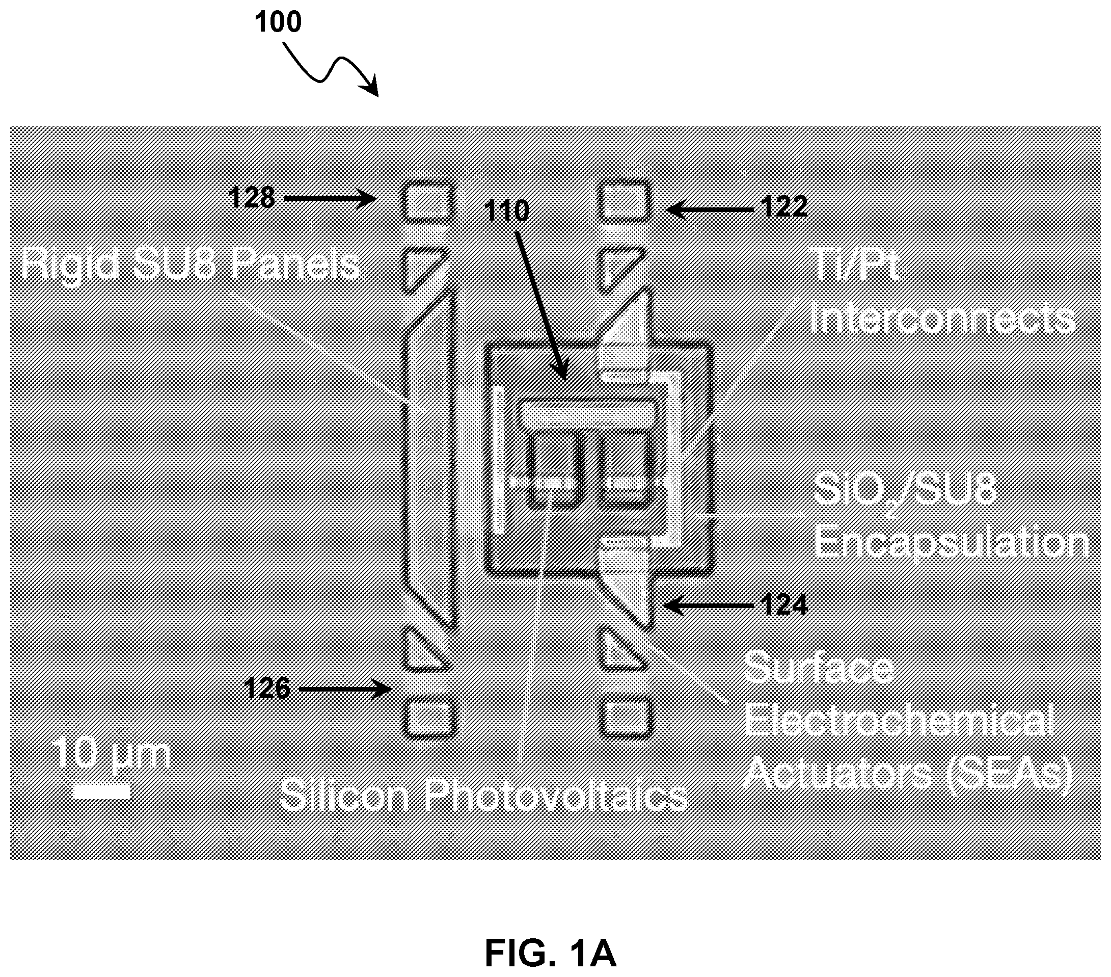 Patent US12508702 Figure 1 – Compact actuators, electrically programmable microscale surface oxide memory actuators and related robotic devices