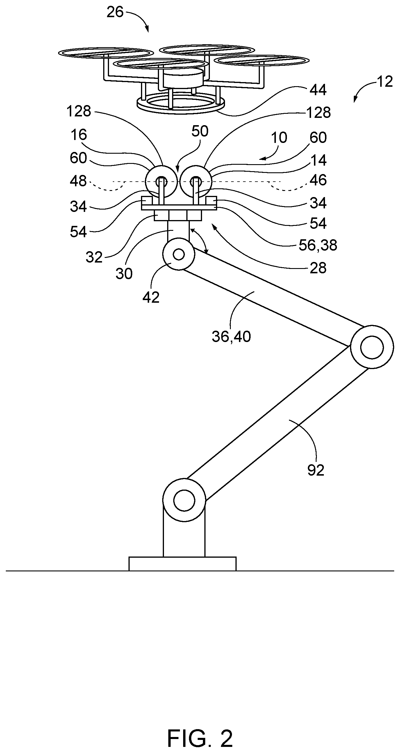 Patent US12508707 Figure 2 – Control devices for end effectors with multi-axis roller wheels, systems including the same, and related methods