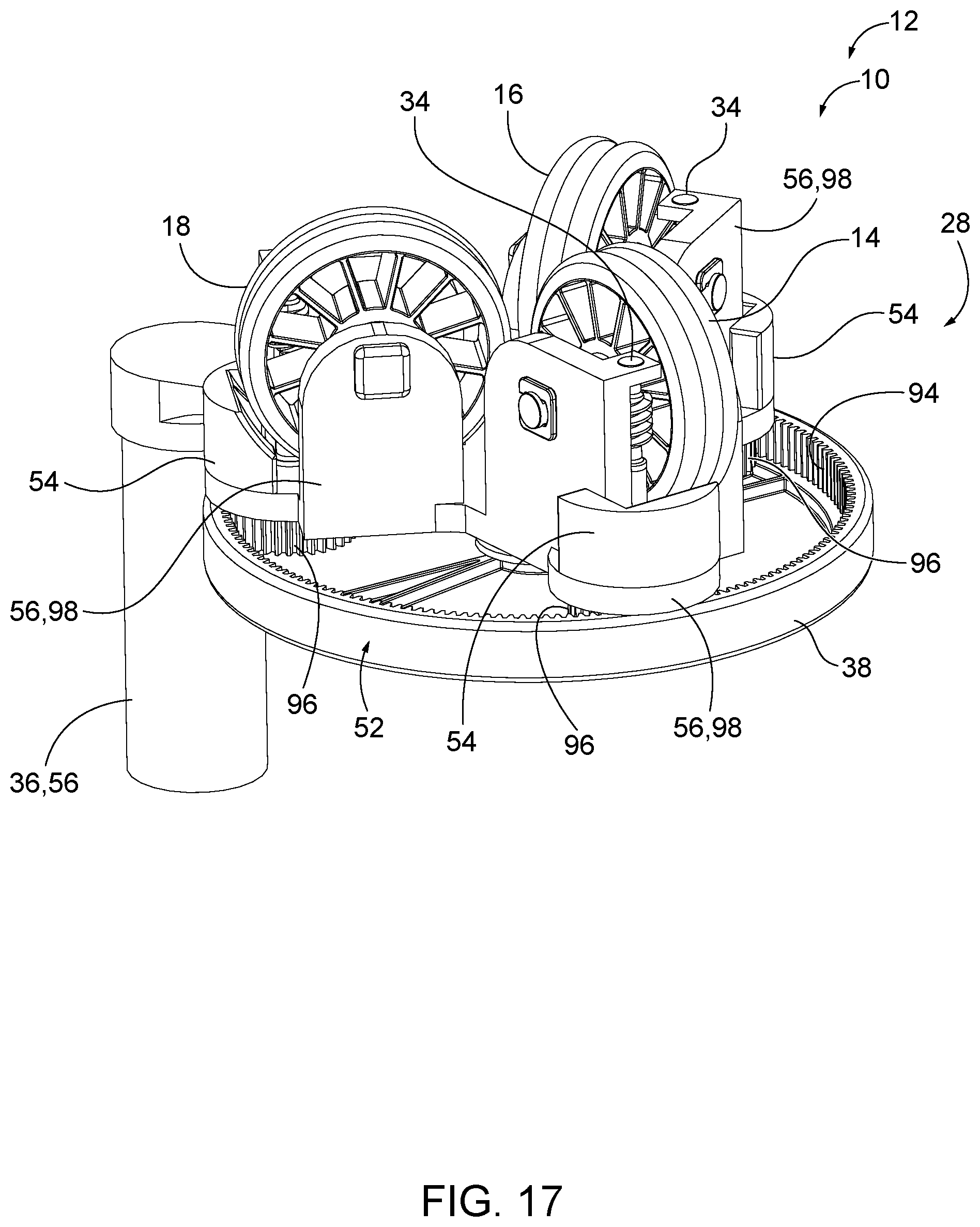 Patent US12508707 Figure 9 – Control devices for end effectors with multi-axis roller wheels, systems including the same, and related methods