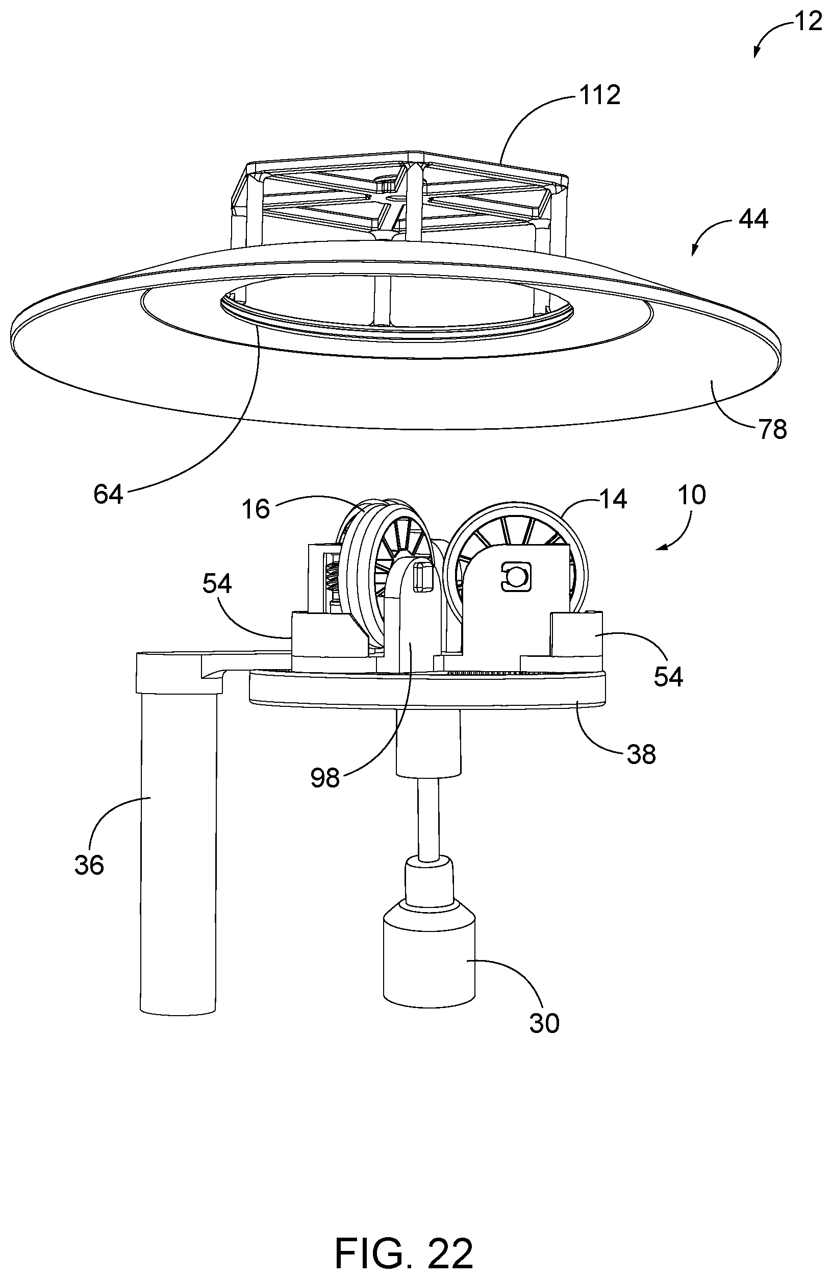Patent US12508707 Figure 12 – Control devices for end effectors with multi-axis roller wheels, systems including the same, and related methods