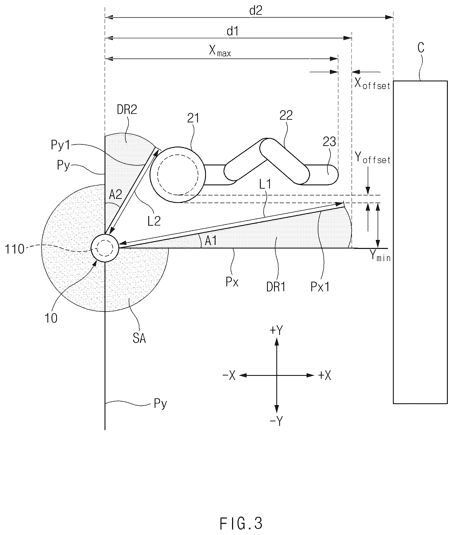 Patent US12508709 Figure 3 – Safety detecting device and a safety detecting system including the same