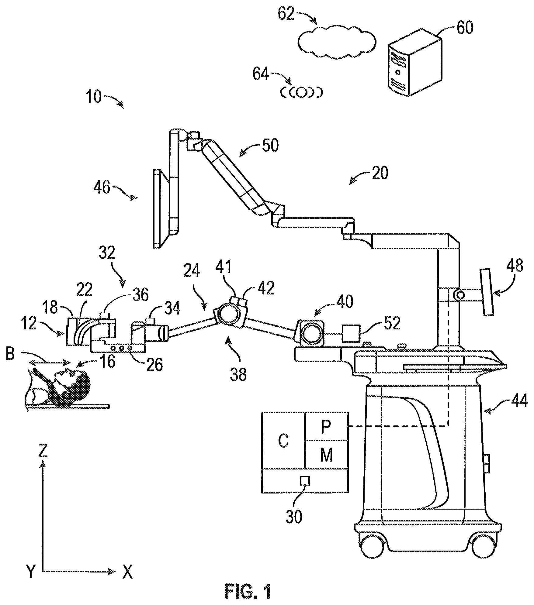 Patent US12508712 Figure 1 – Contact management mode for robotic imaging system using multiple sensors
