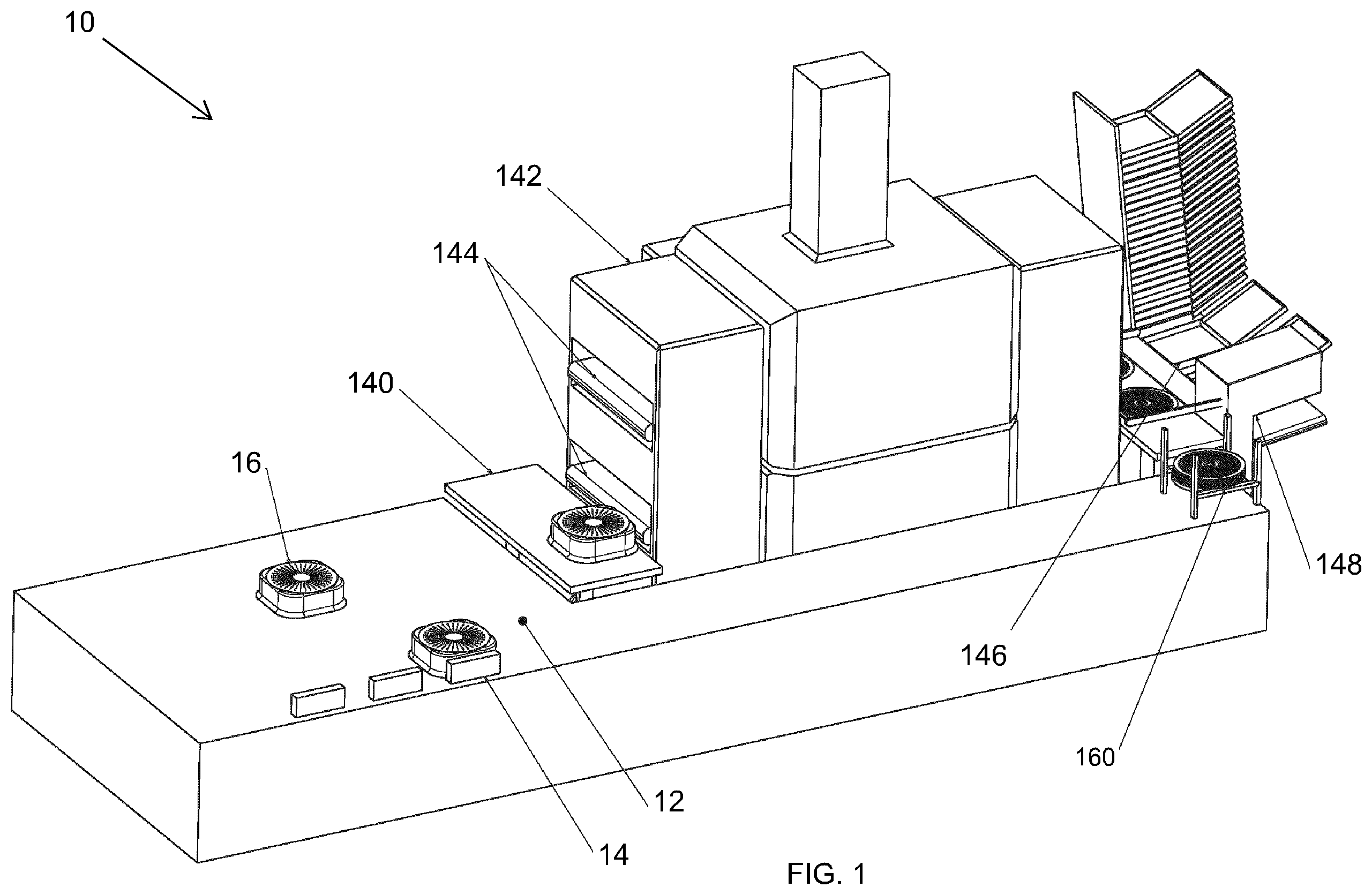 Patent US12508717 Figure 1 – Flexible automatic food processing and client orders execution machine