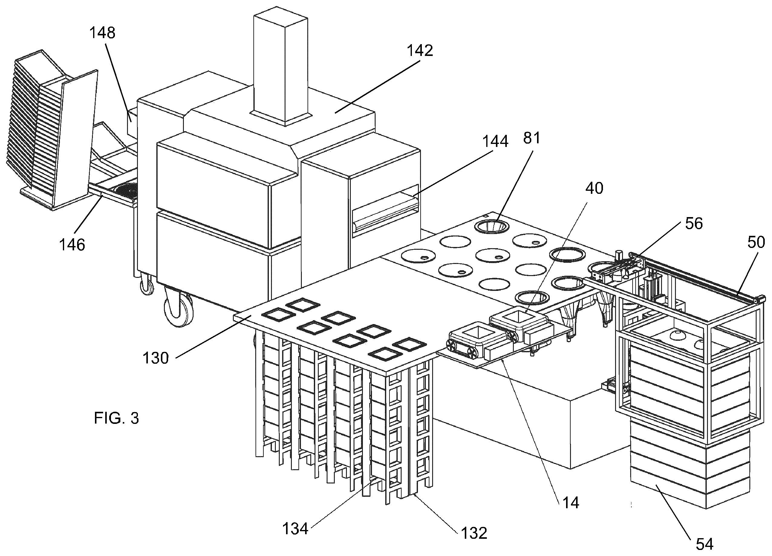 Patent US12508717 Figure 3 – Flexible automatic food processing and client orders execution machine