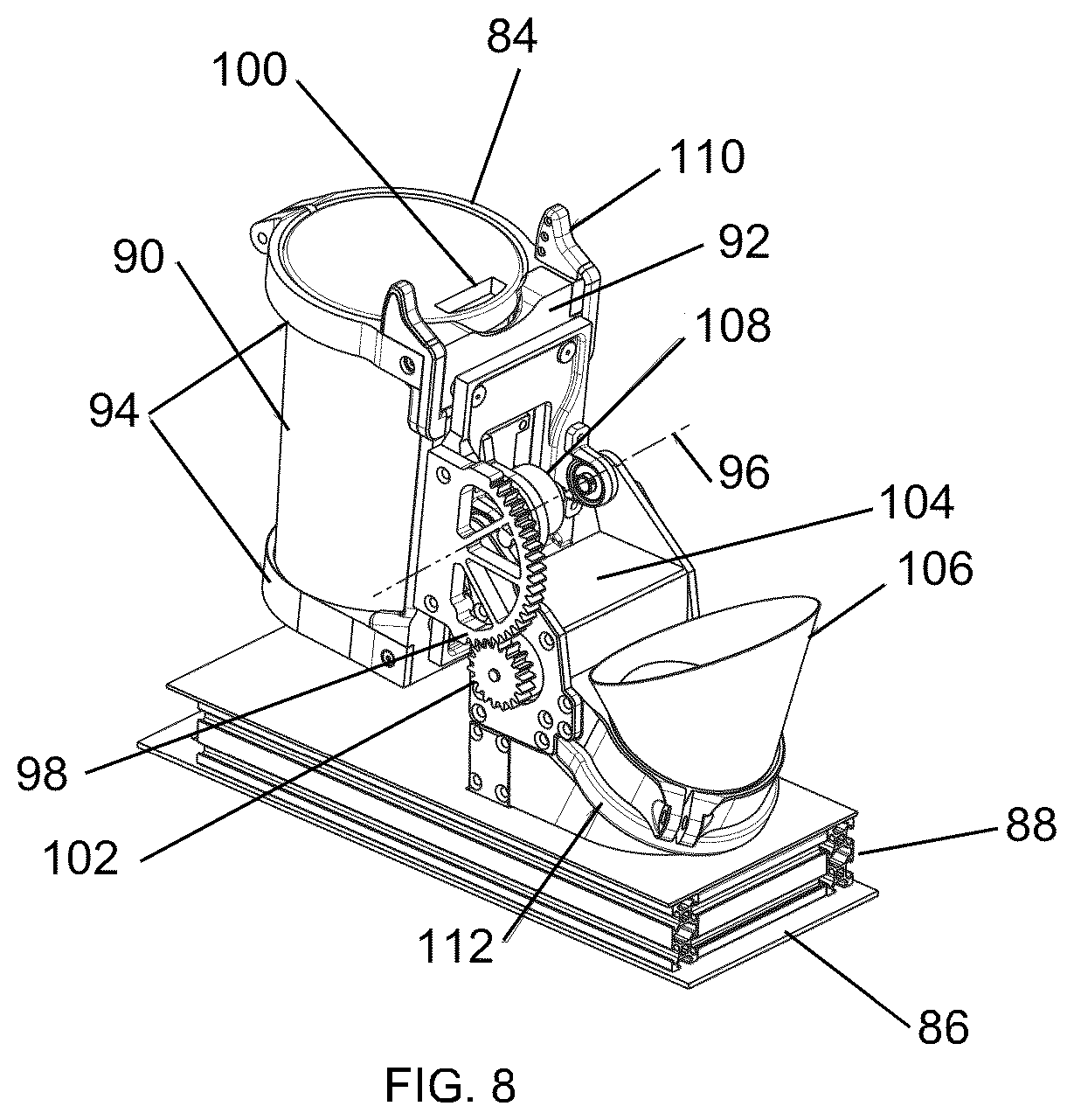 Patent US12508717 Figure 7 – Flexible automatic food processing and client orders execution machine