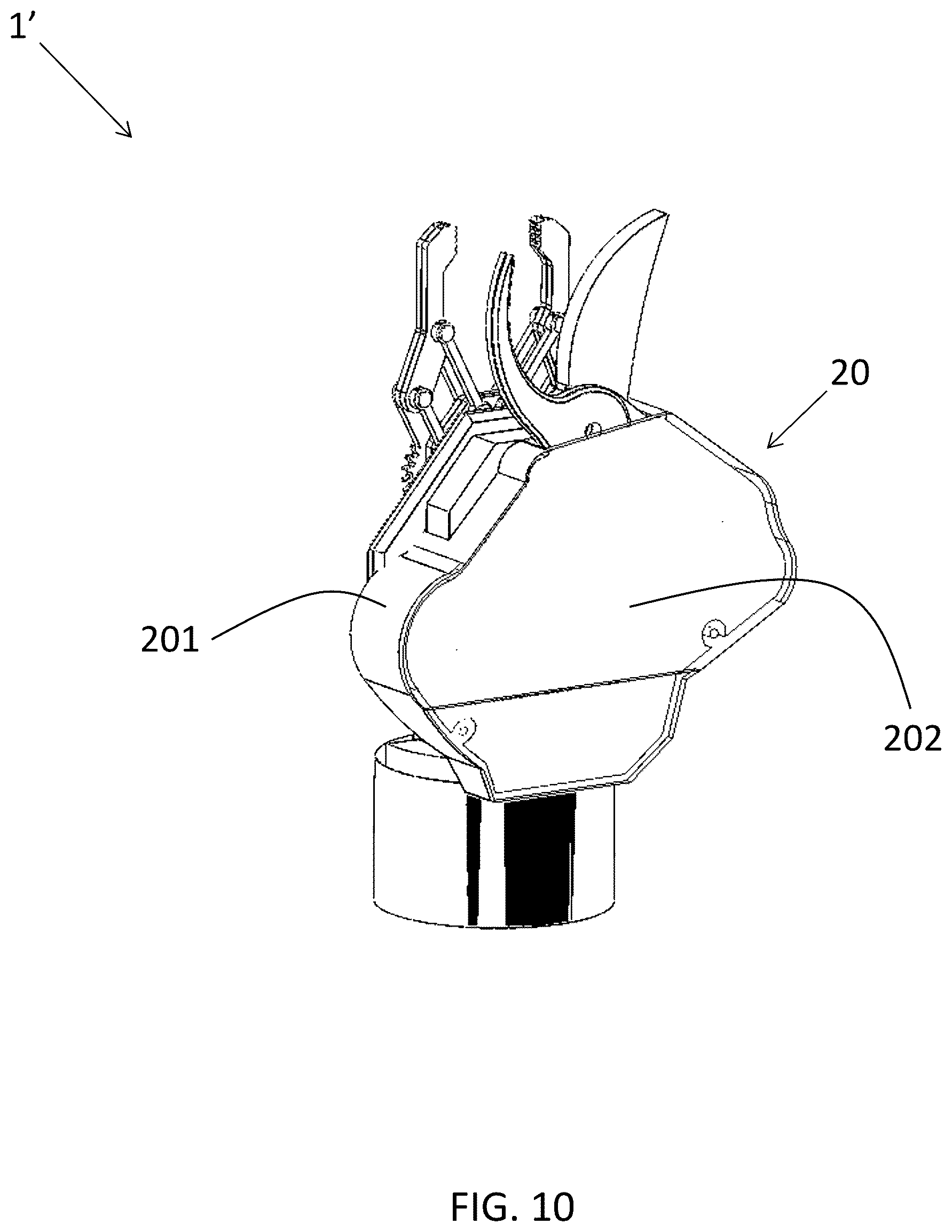 Patent US12508720 Figure 10 – End effector including cutting blade and pulley assembly