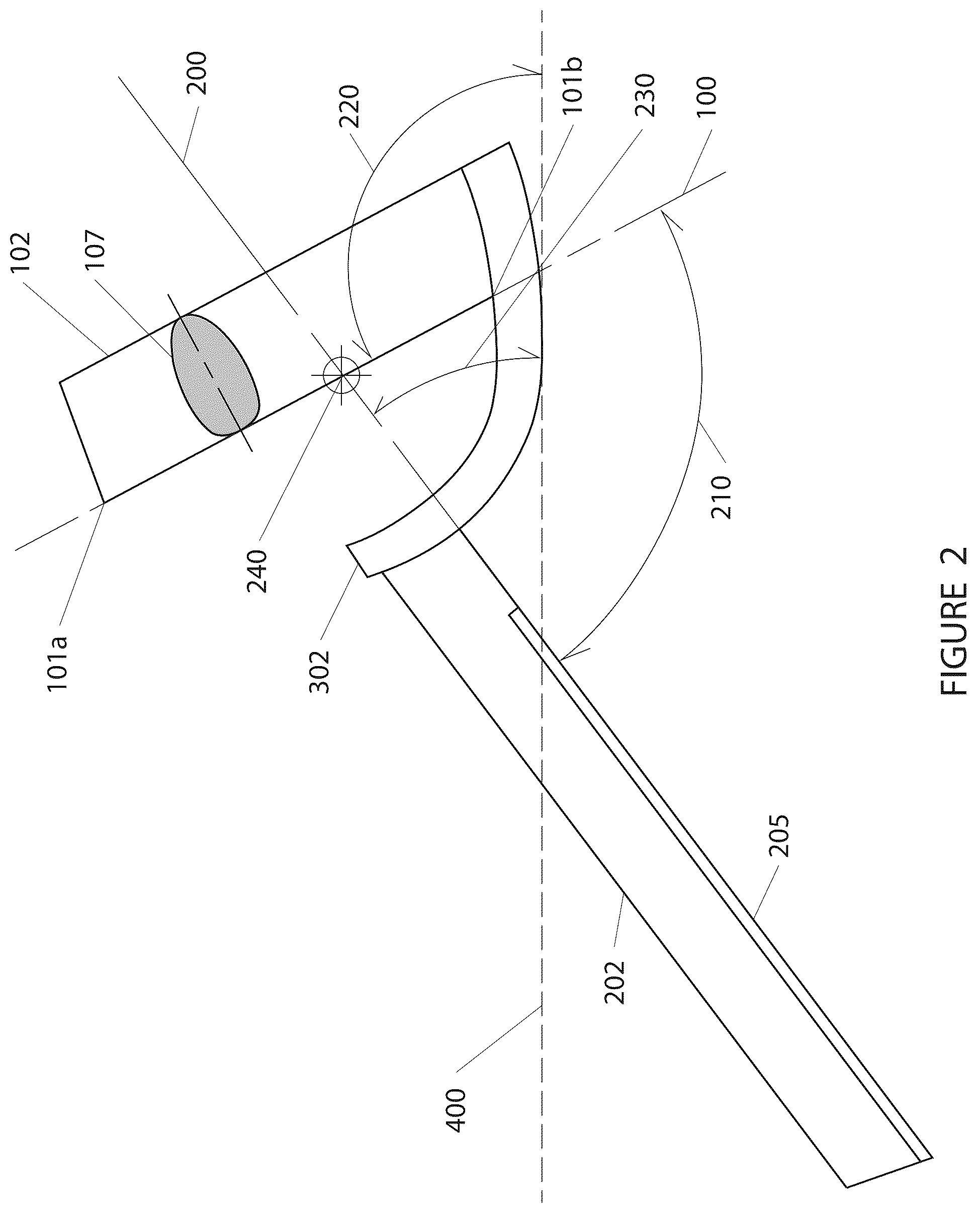 Patent US12508728 Figure 2 – Knife and cutting guide for cutting fibrous or thick sheet materials