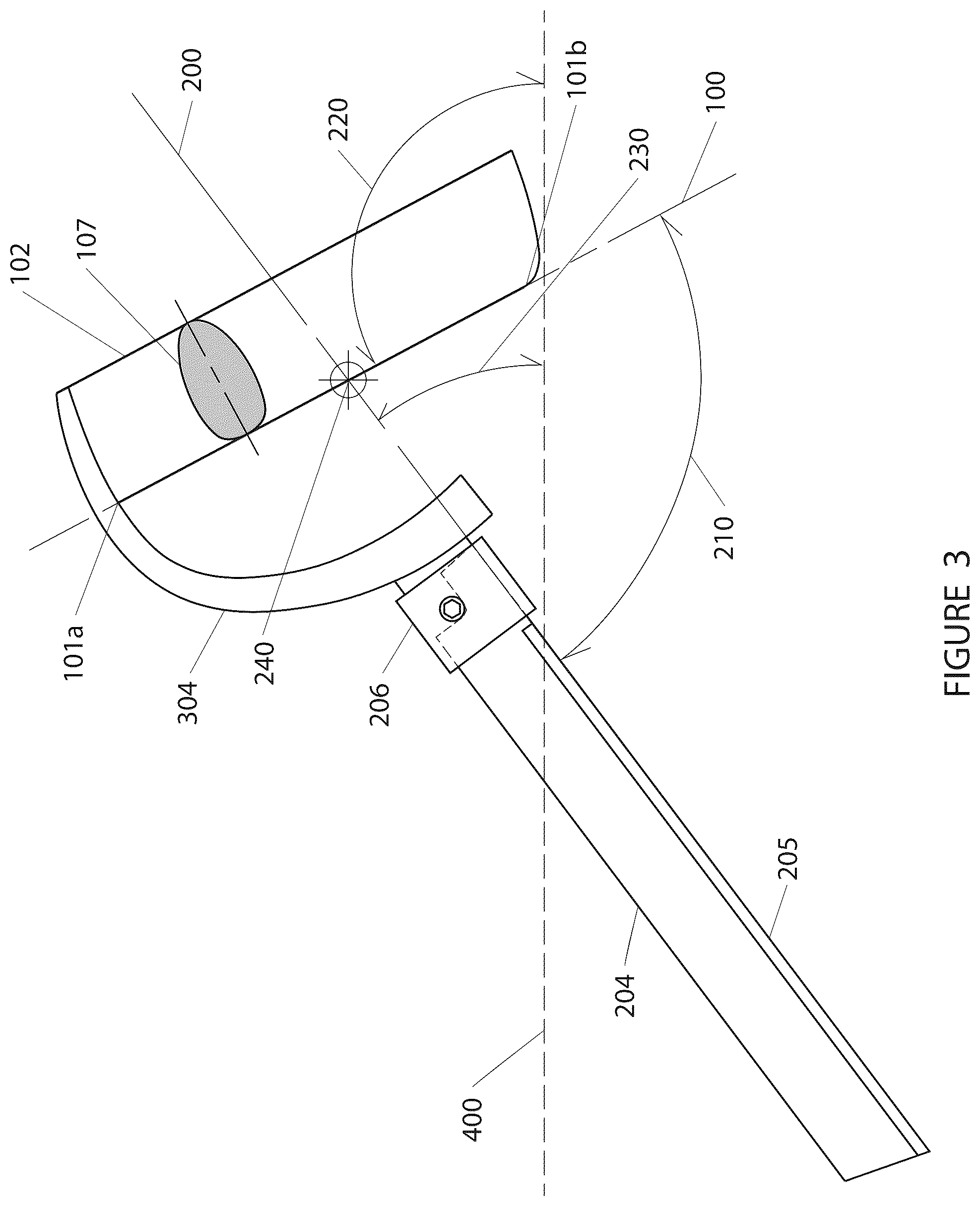 Patent US12508728 Figure 3 – Knife and cutting guide for cutting fibrous or thick sheet materials