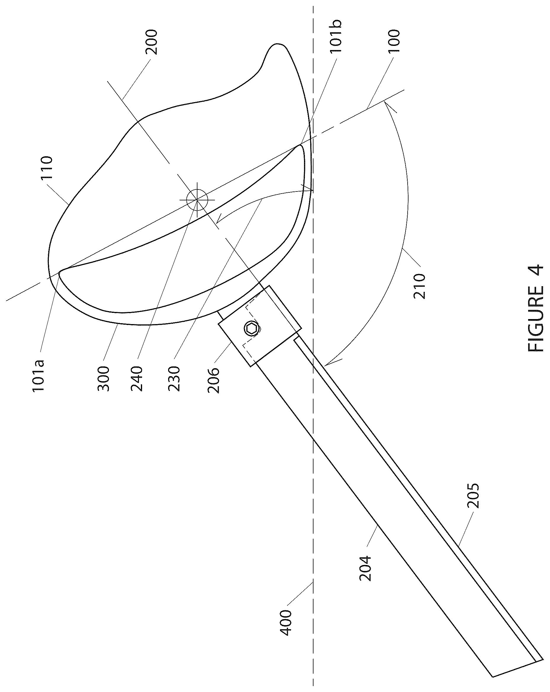 Patent US12508728 Figure 4 – Knife and cutting guide for cutting fibrous or thick sheet materials