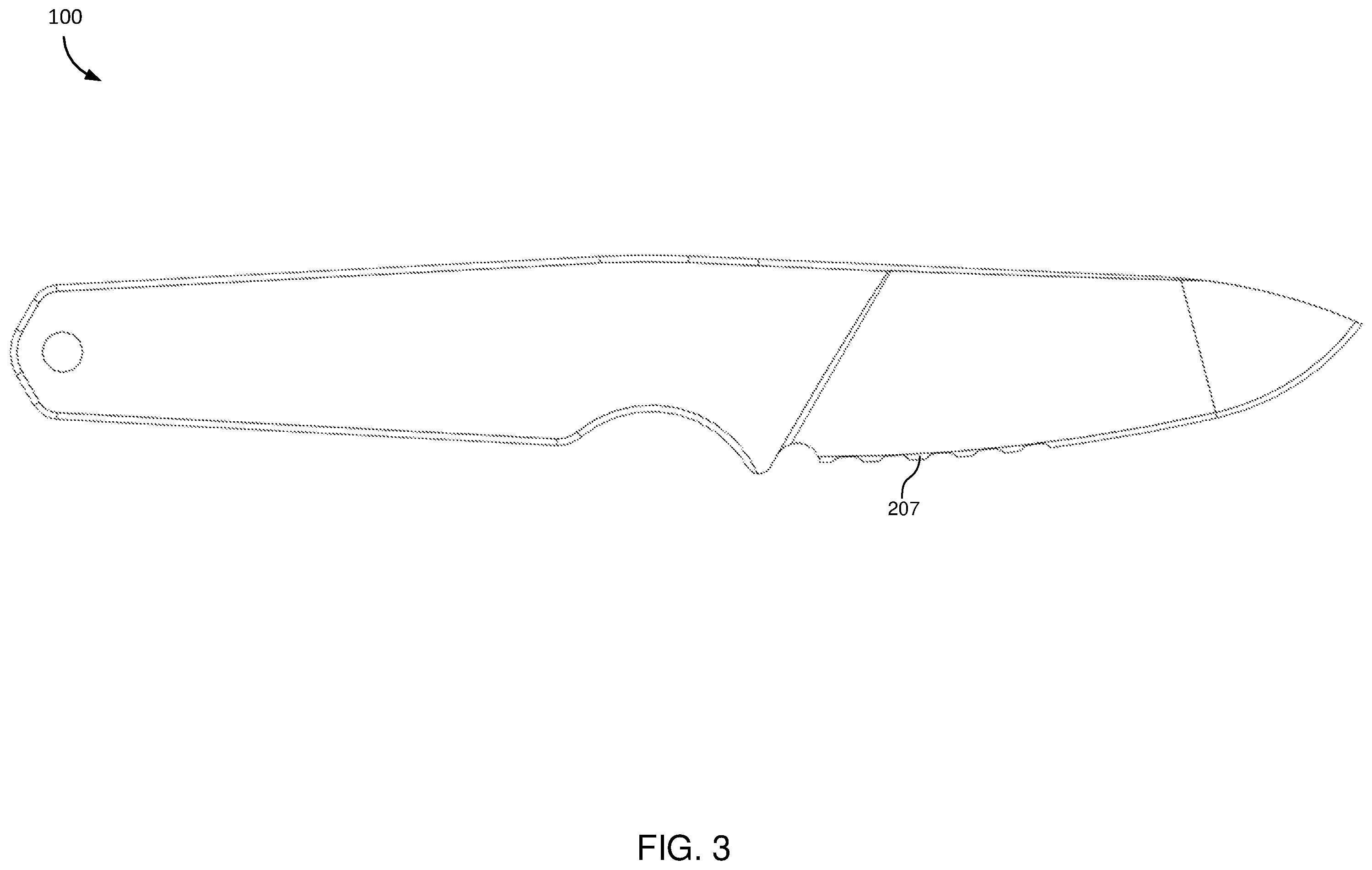 Patent US12508729 Figure 3 – Hunting knife with serrated blade