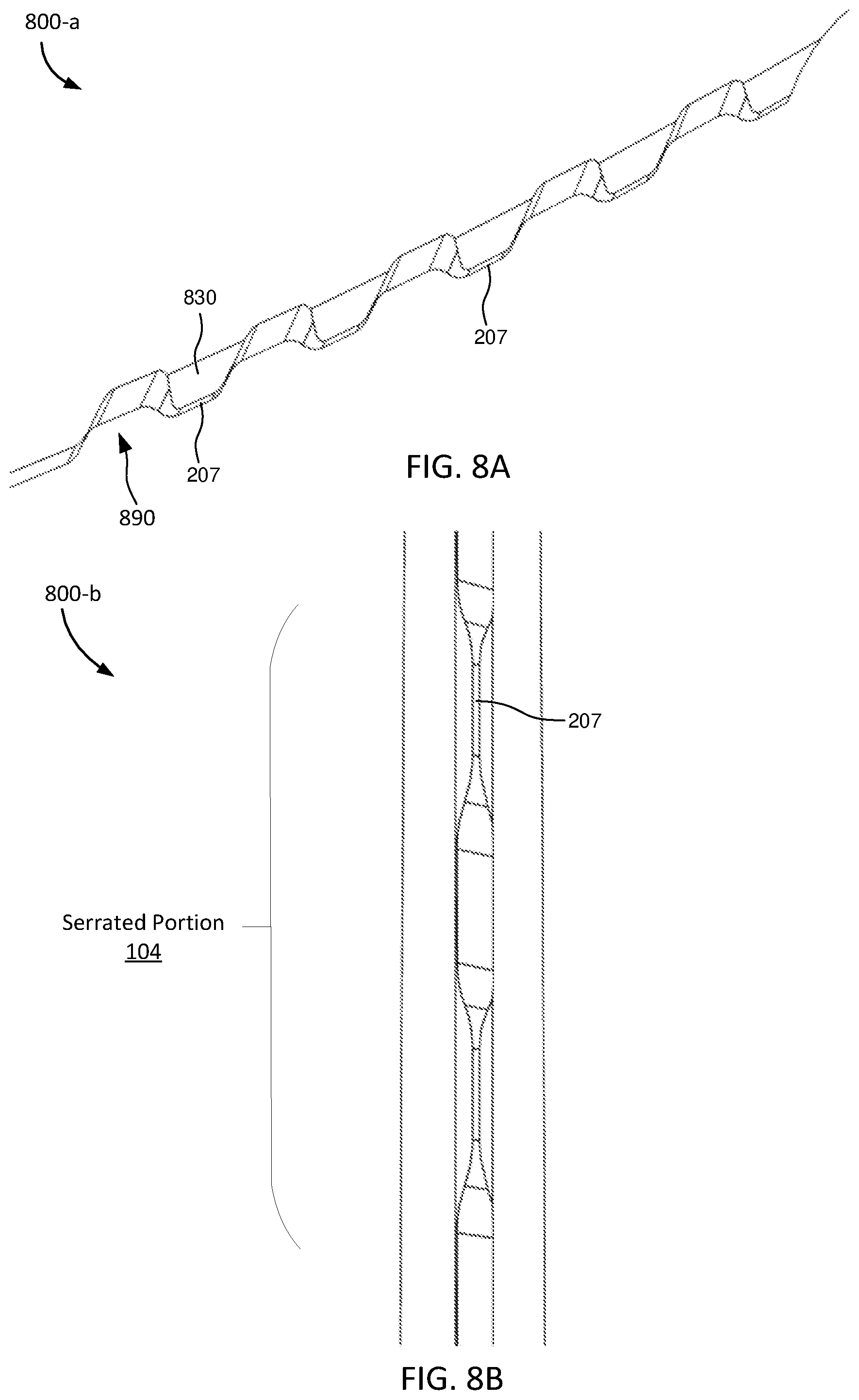 Patent US12508729 Figure 8 – Hunting knife with serrated blade