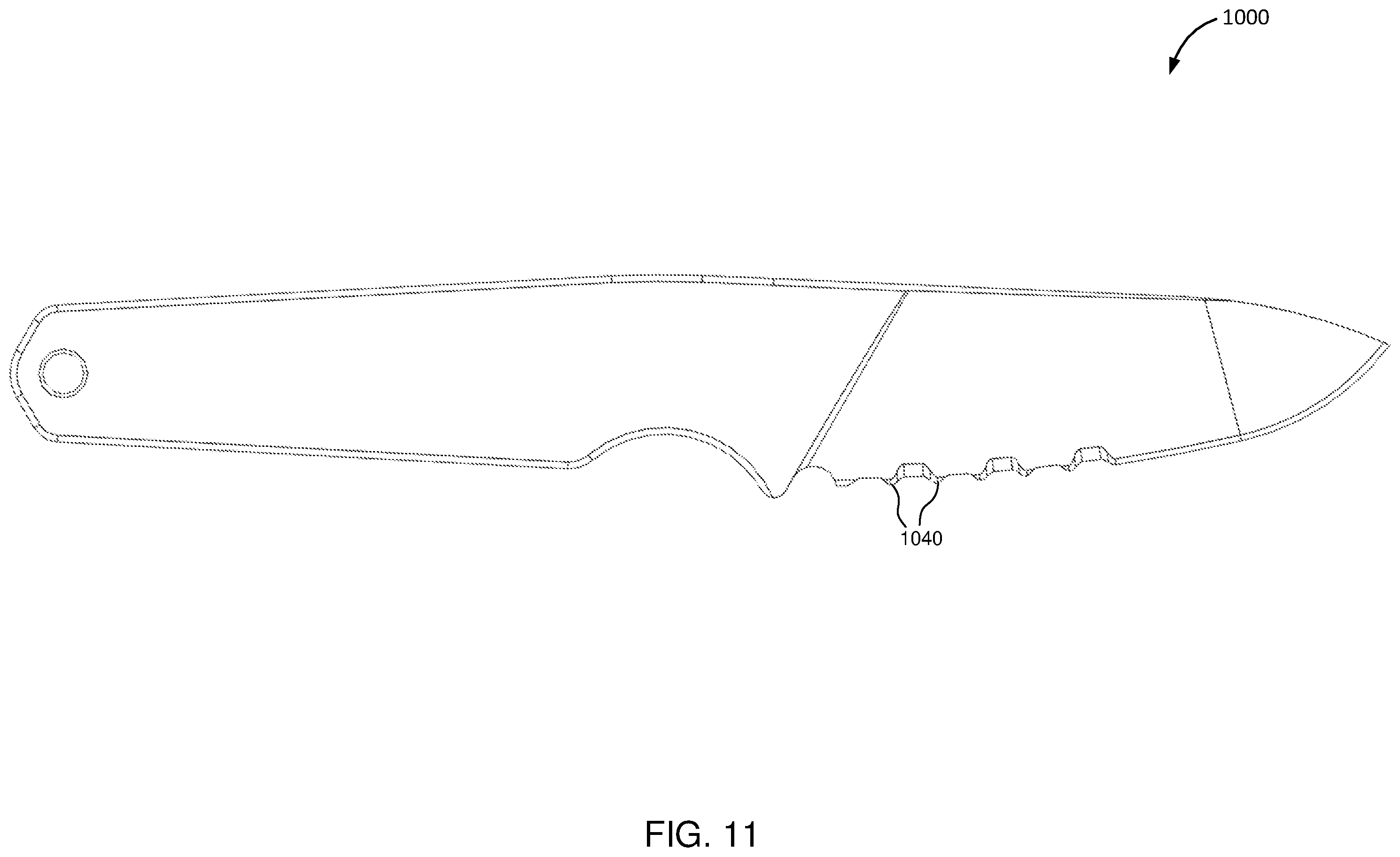 Patent US12508729 Figure 11 – Hunting knife with serrated blade