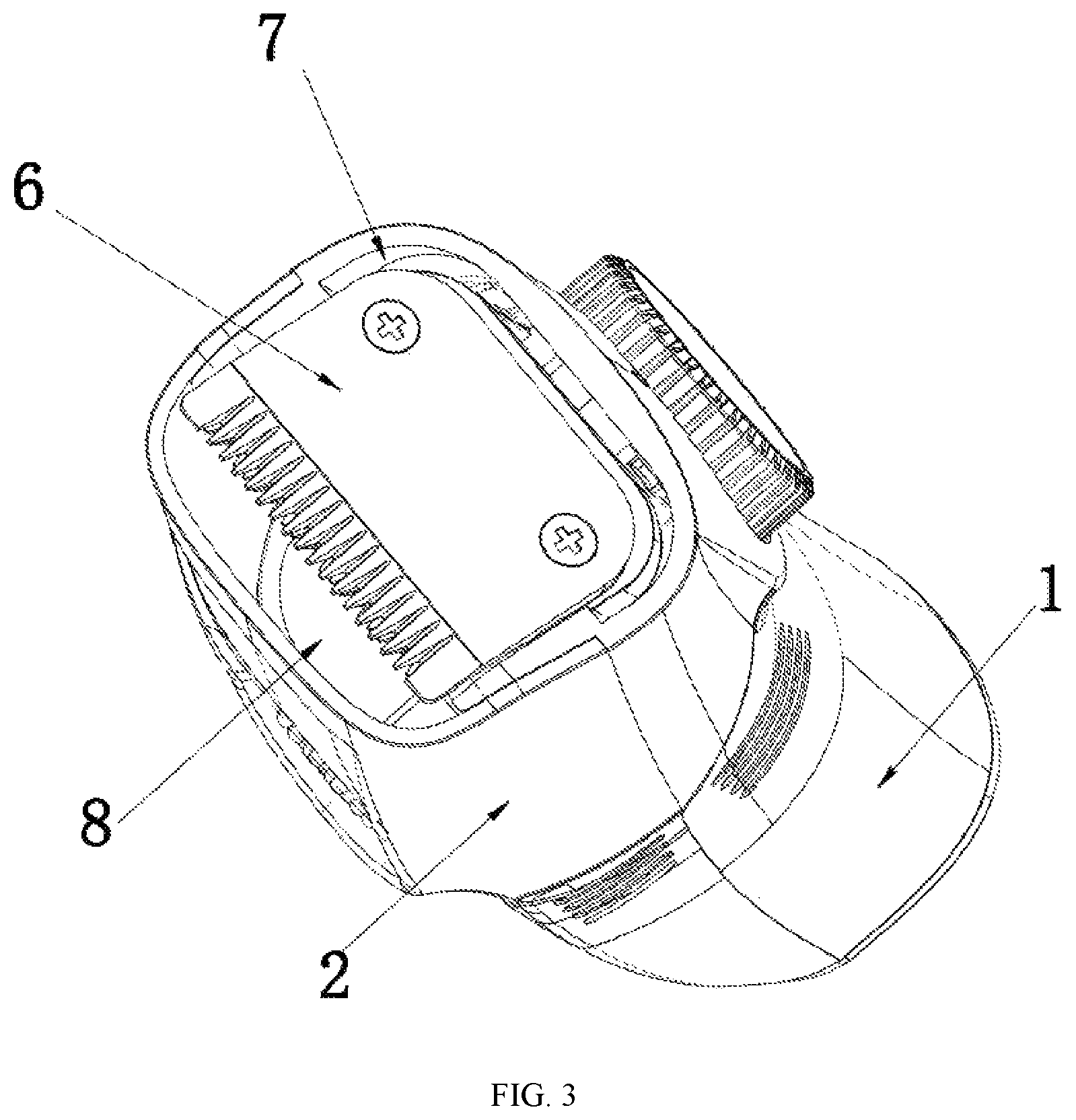 Patent US12508730 Figure 3 – Dust-absorbing electric shaver