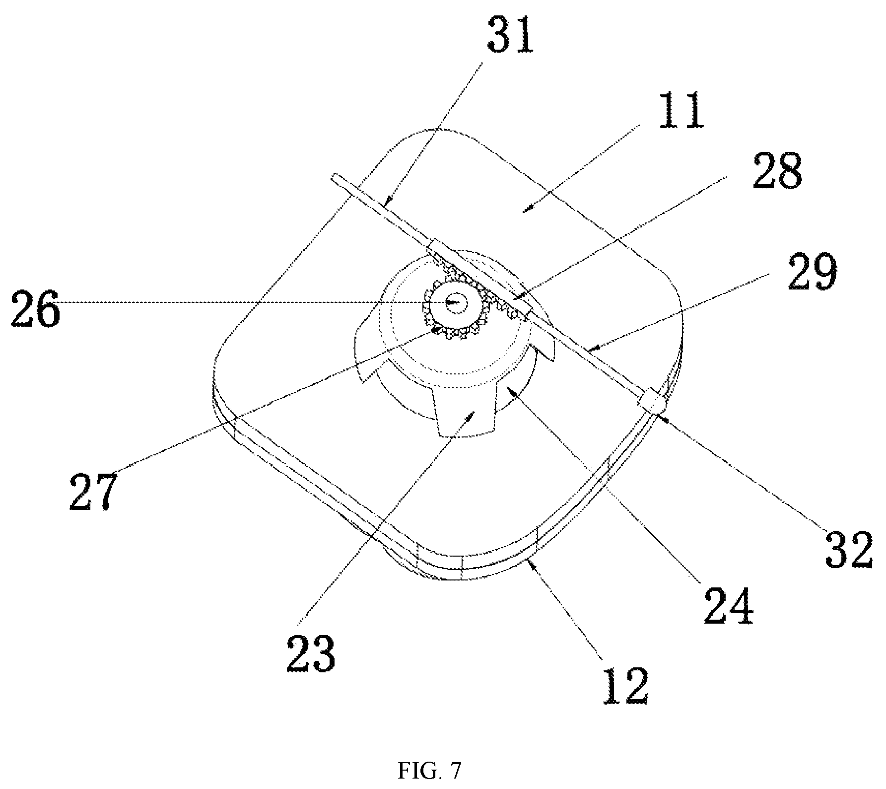 Patent US12508730 Figure 7 – Dust-absorbing electric shaver