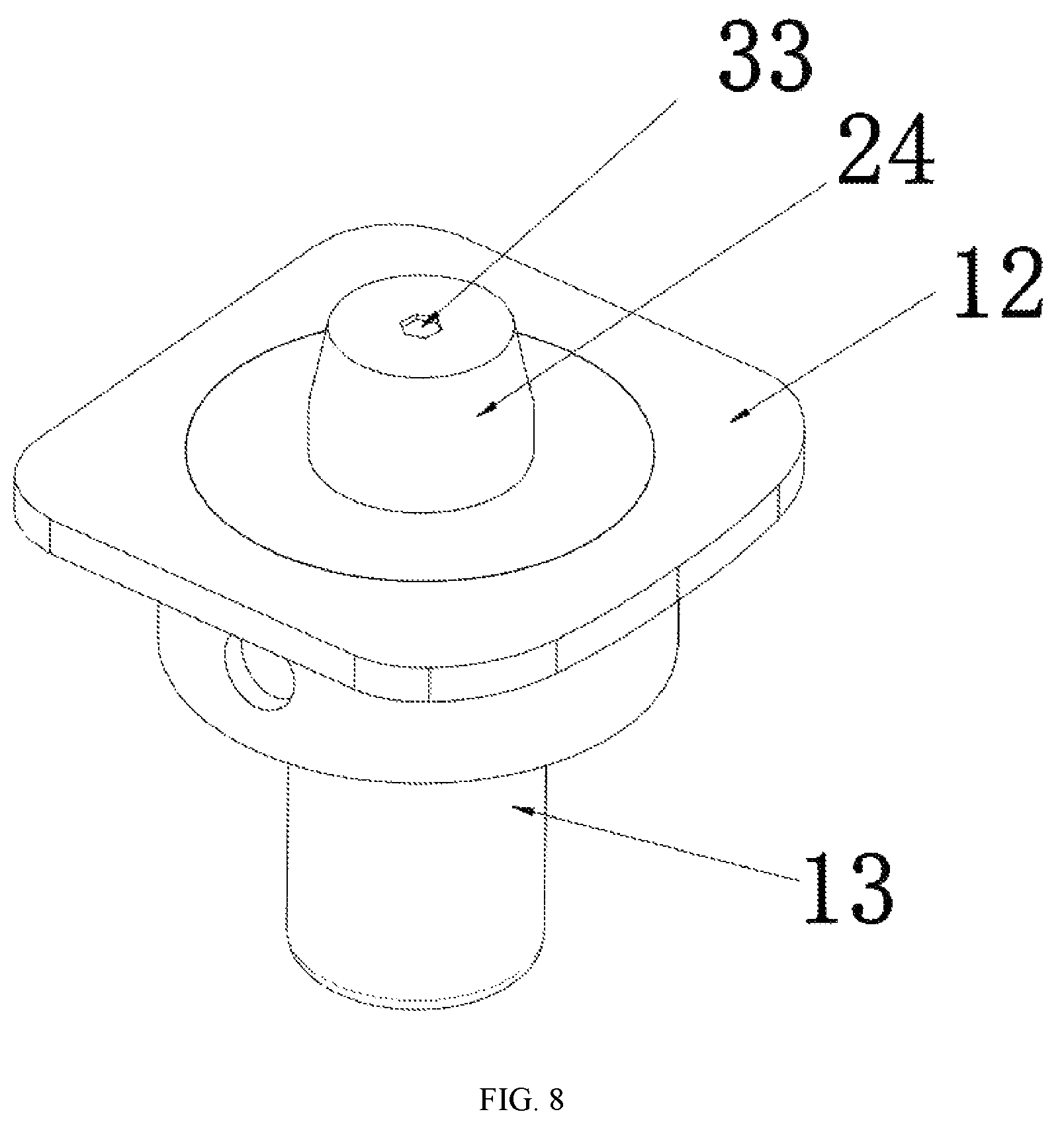 Patent US12508730 Figure 8 – Dust-absorbing electric shaver